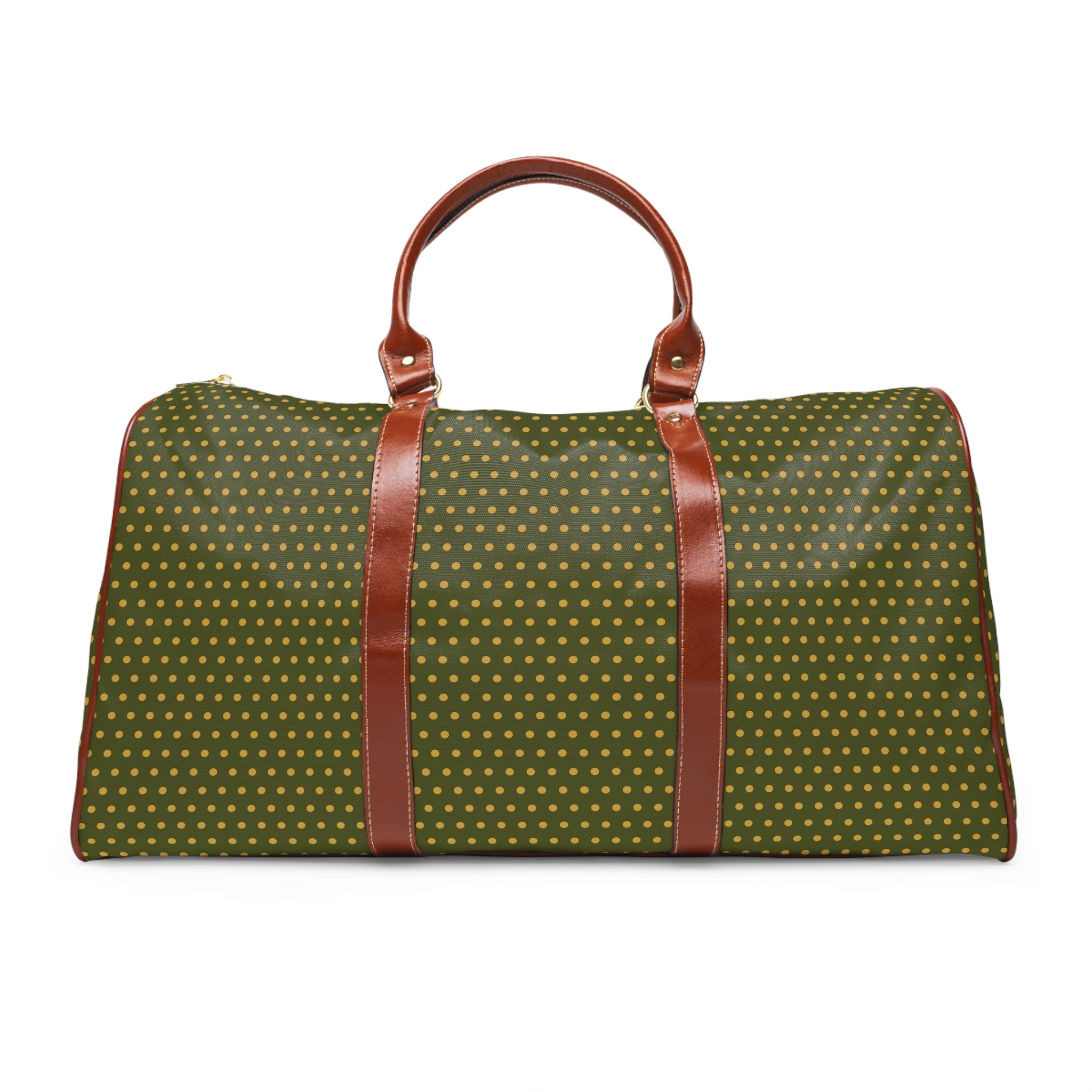 Kelso - Olive Gold Pin Dot Travel Bag