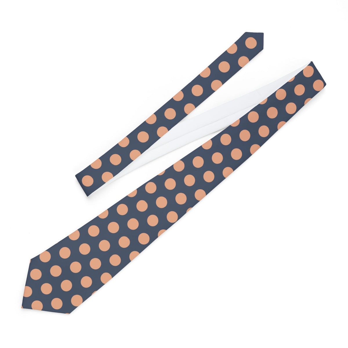 Gonten Talisman Tie - Slate Peach Giant Dot