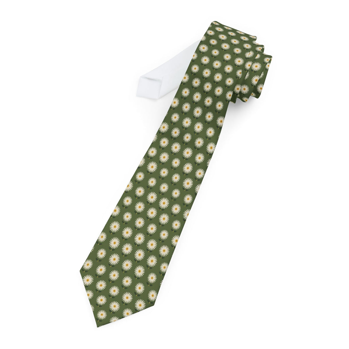Tyszkiewicz Satin Edition - Olive & Cream Aster Tie