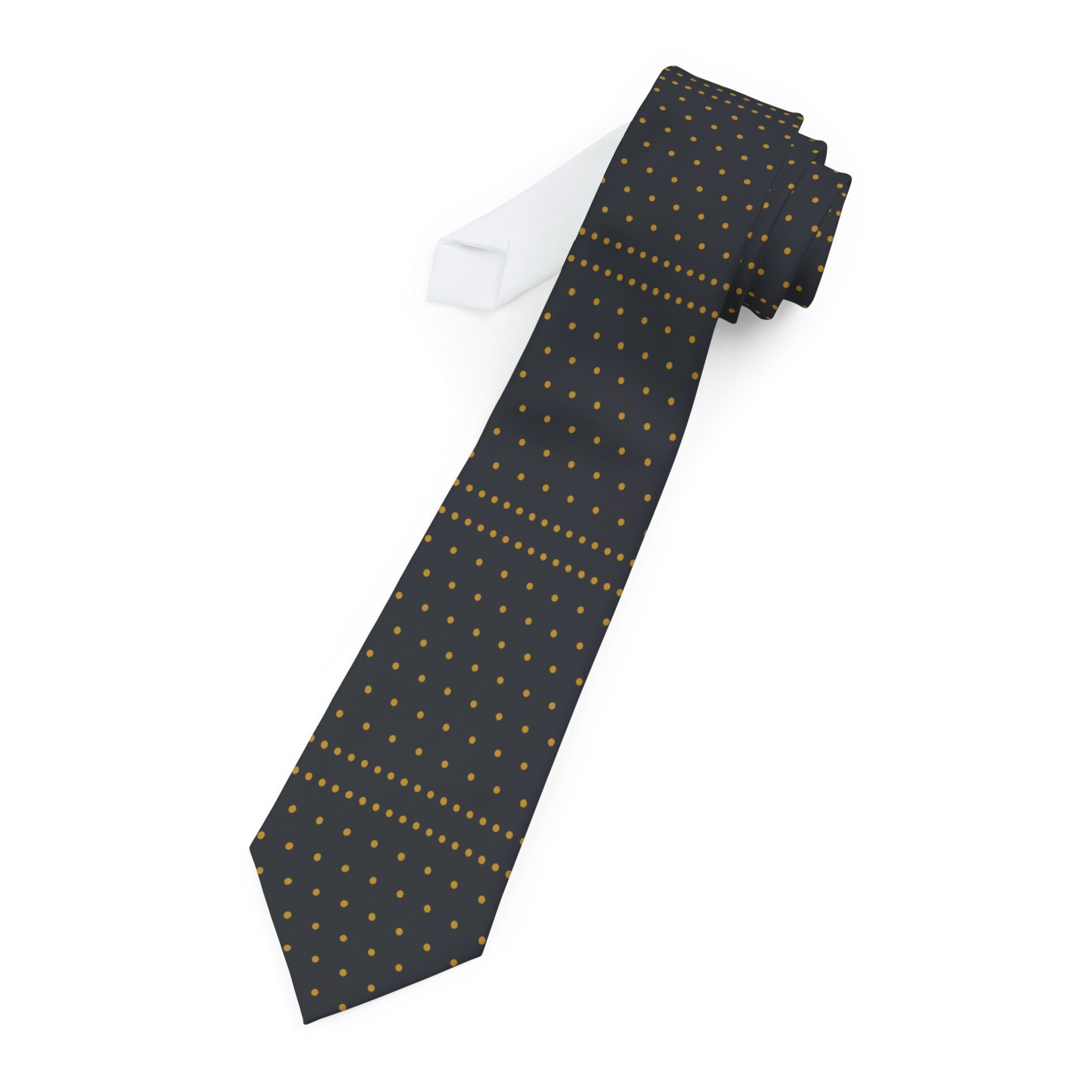 Calvi Talisman Tie - Black Gold Polka Dot
