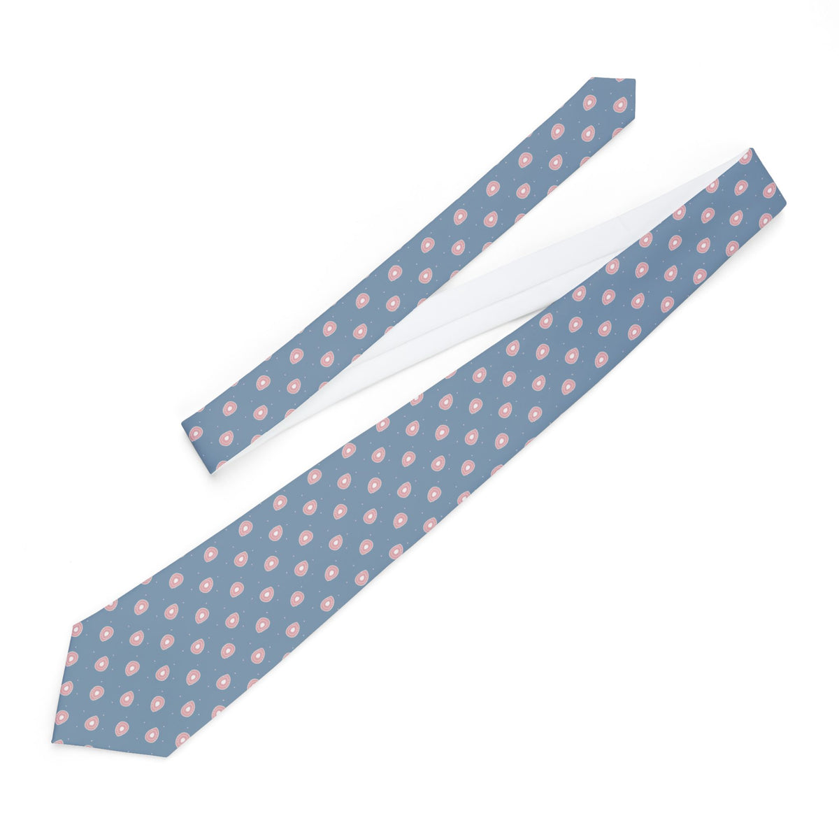 Morcote Talisman Tie - Dusty Blue Blush Paisley