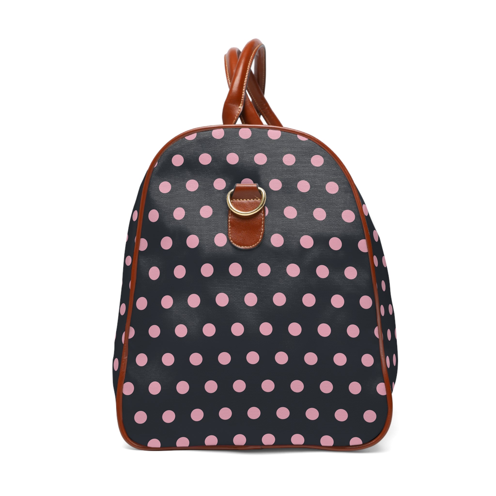 Bergerac - Charcoal Pink Polka Dot Travel Bag