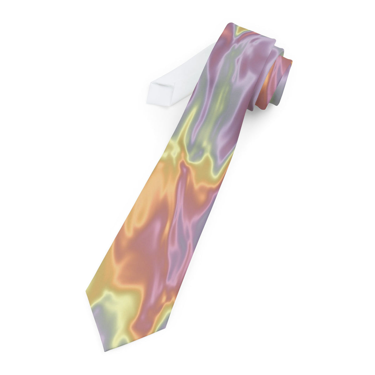 Wachtmeister Satin Edition - Champagne & Rose Iridescent Swirl Tie