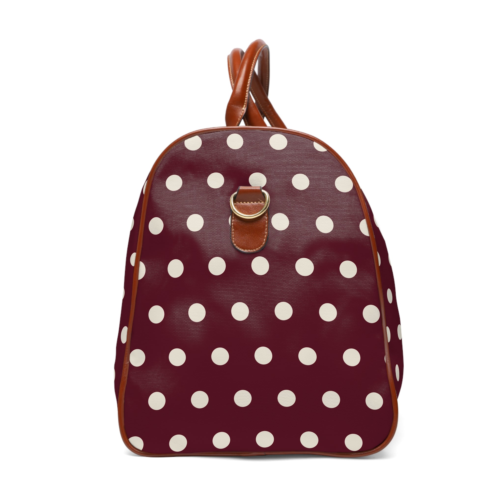 Jerez - Burgundy Cream Bold Dot Travel Bag