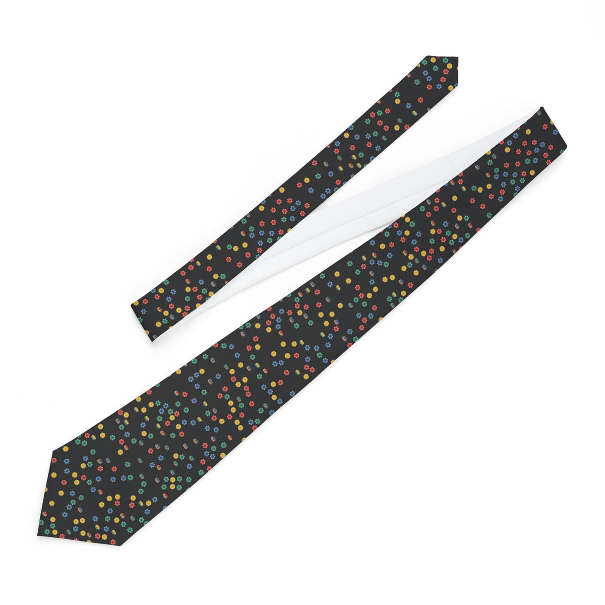 Rostrup Satin Edition - Black Poker Chip Tie
