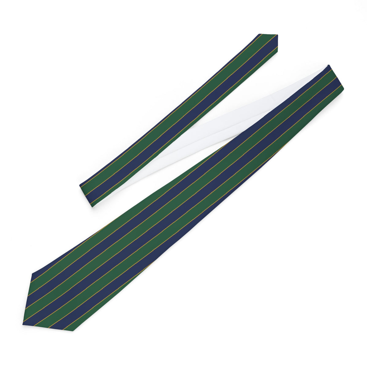 Solms Satin Edition - Green & Navy Guards Stripe Tie