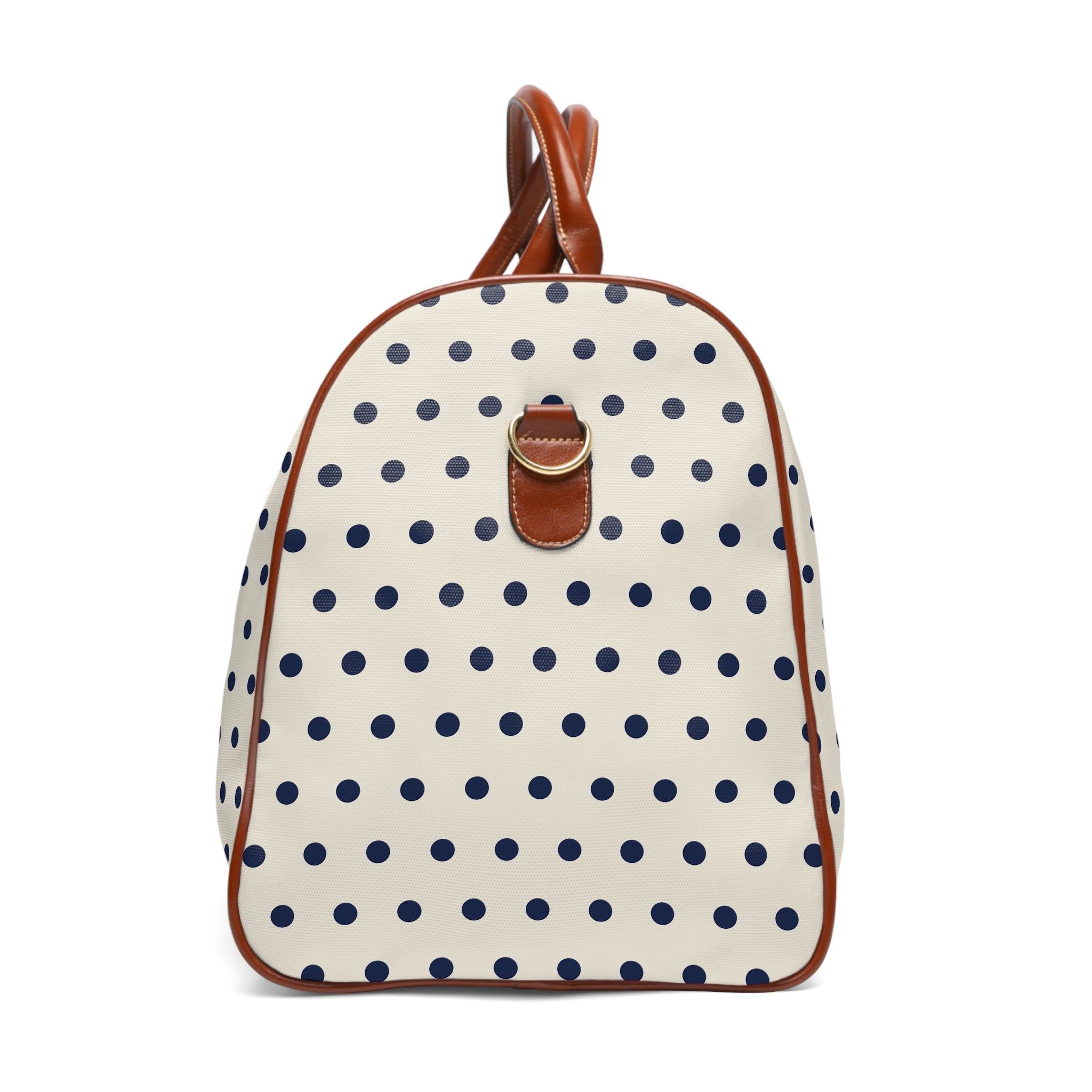 Etretat - Cream Navy Polka Dot Travel Bag