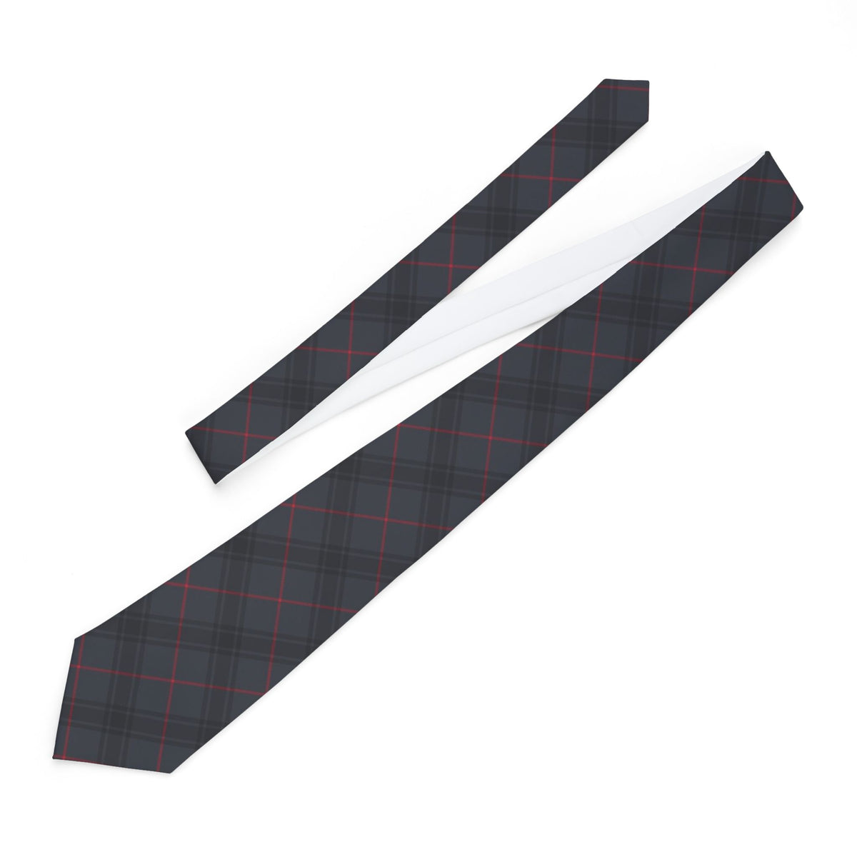 Pelham Satin Edition - Charcoal & Red Heritage Check Tie