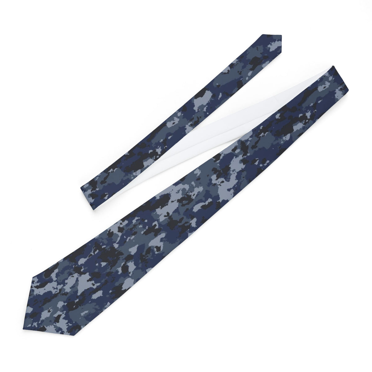 Radetzky Satin Edition - Navy & Slate Woodland Camo Tie – view 2