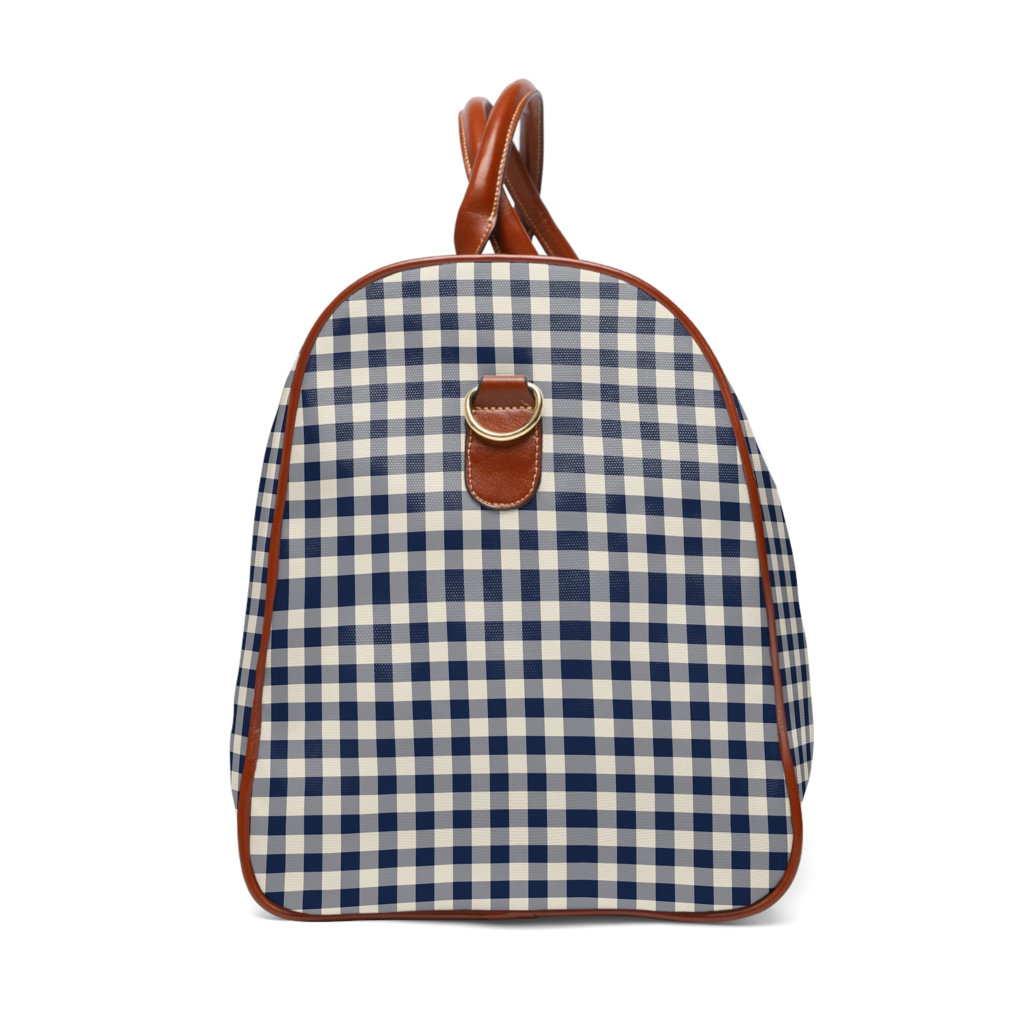 Ilonse - Cream Navy Gingham Travel Bag