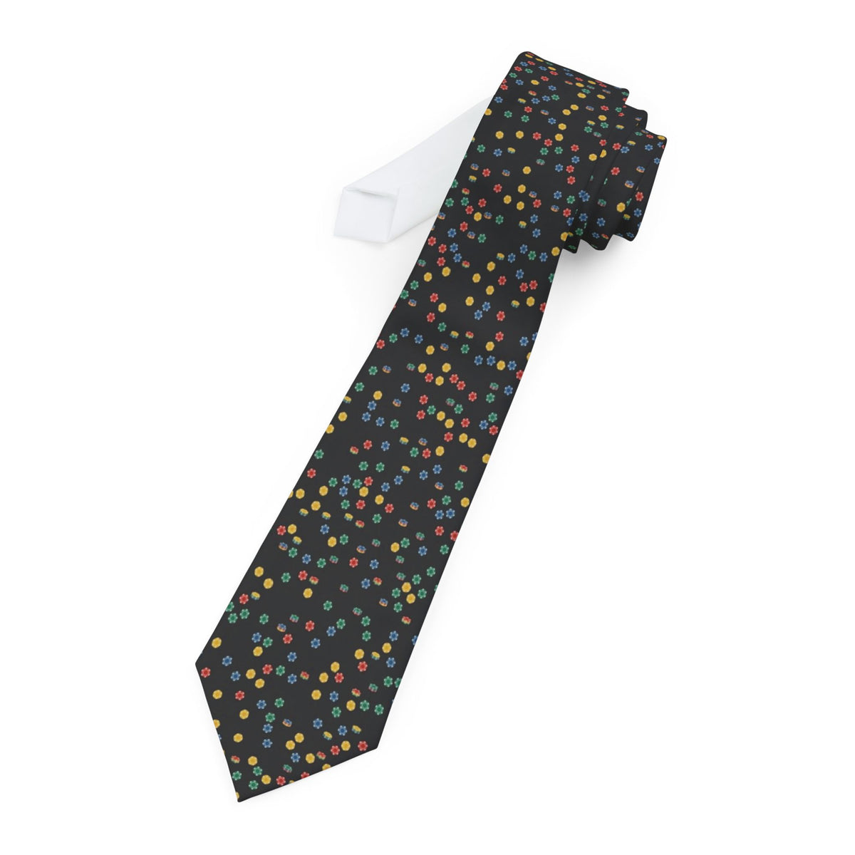 Rostrup Satin Edition - Black Poker Chip Tie