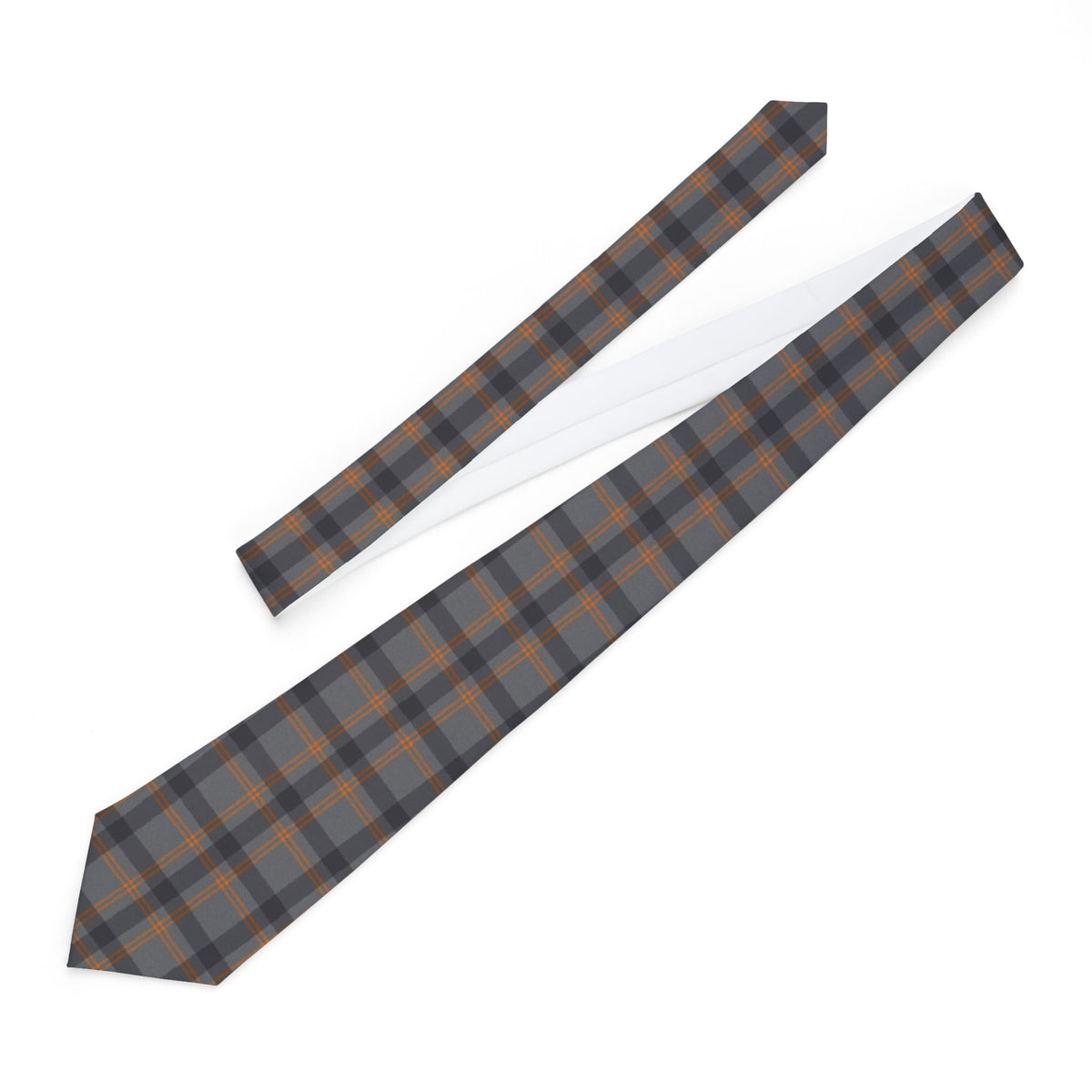 Tersmeden Satin Edition - Grey & Orange Blanket Plaid Tie