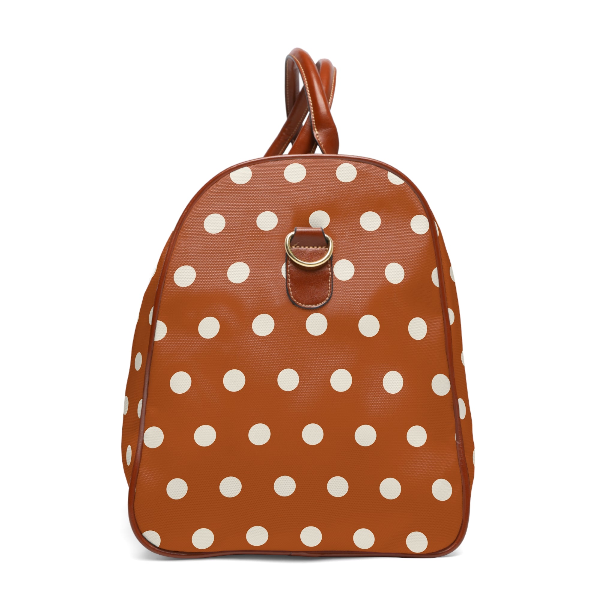 Siena - Rust Cream Bold Dot Travel Bag