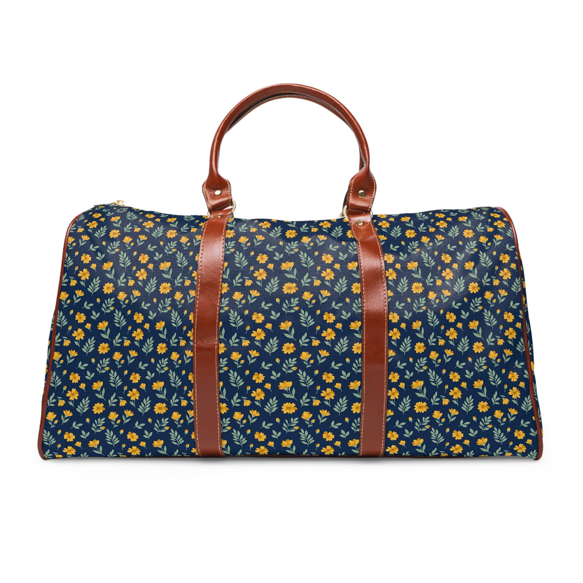 Loches - Navy Gold Wildflower Travel Bag