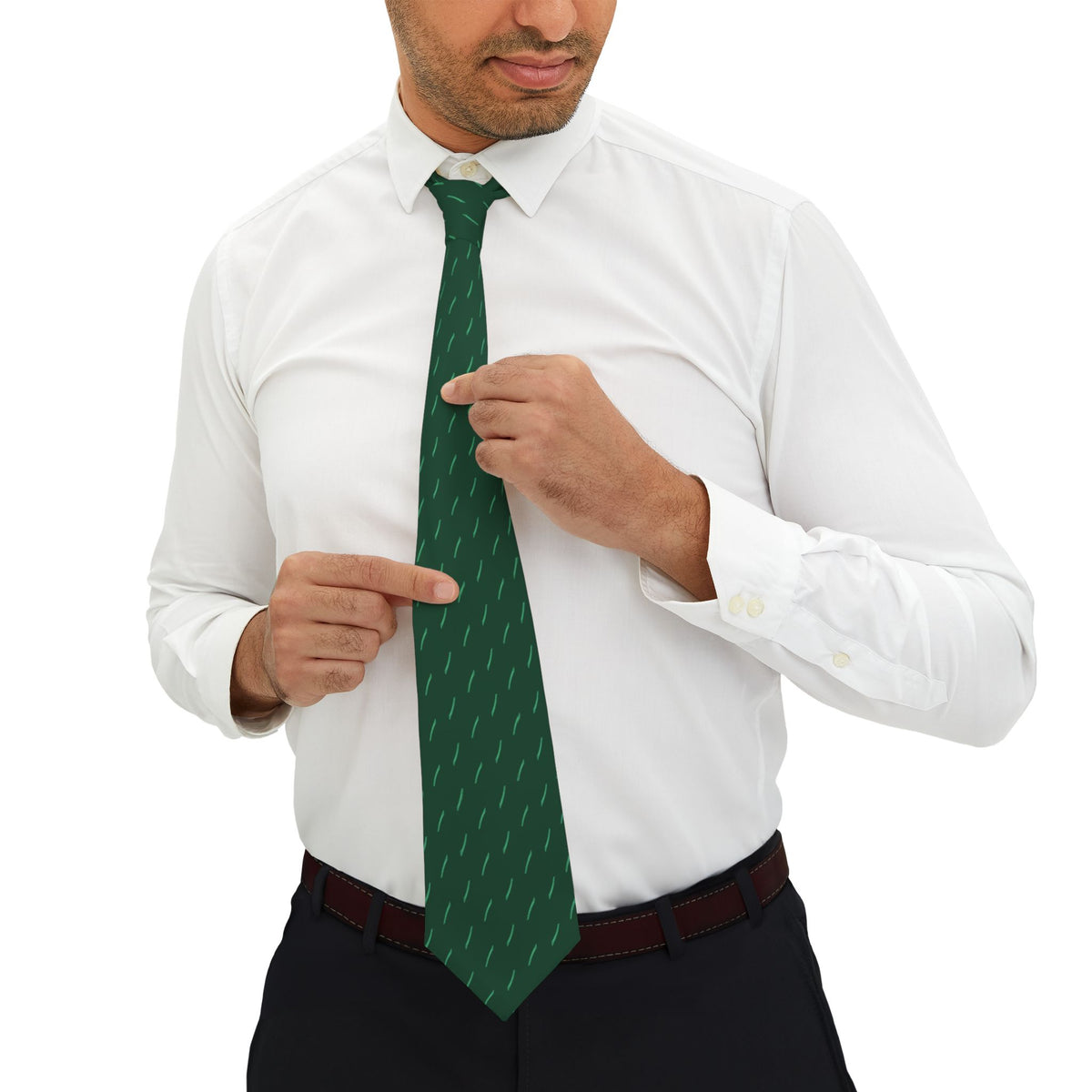 Lavertezzo Talisman Tie - Emerald Fern Frond