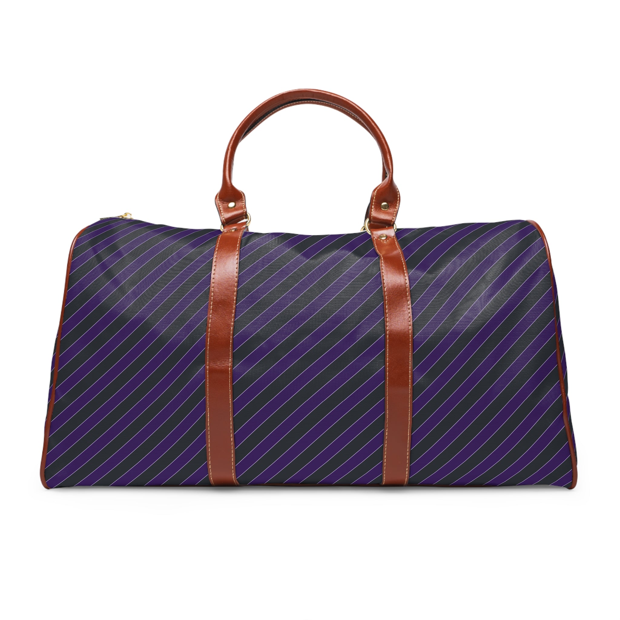 Fleurie - Purple Charcoal Club Stripe Travel Bag