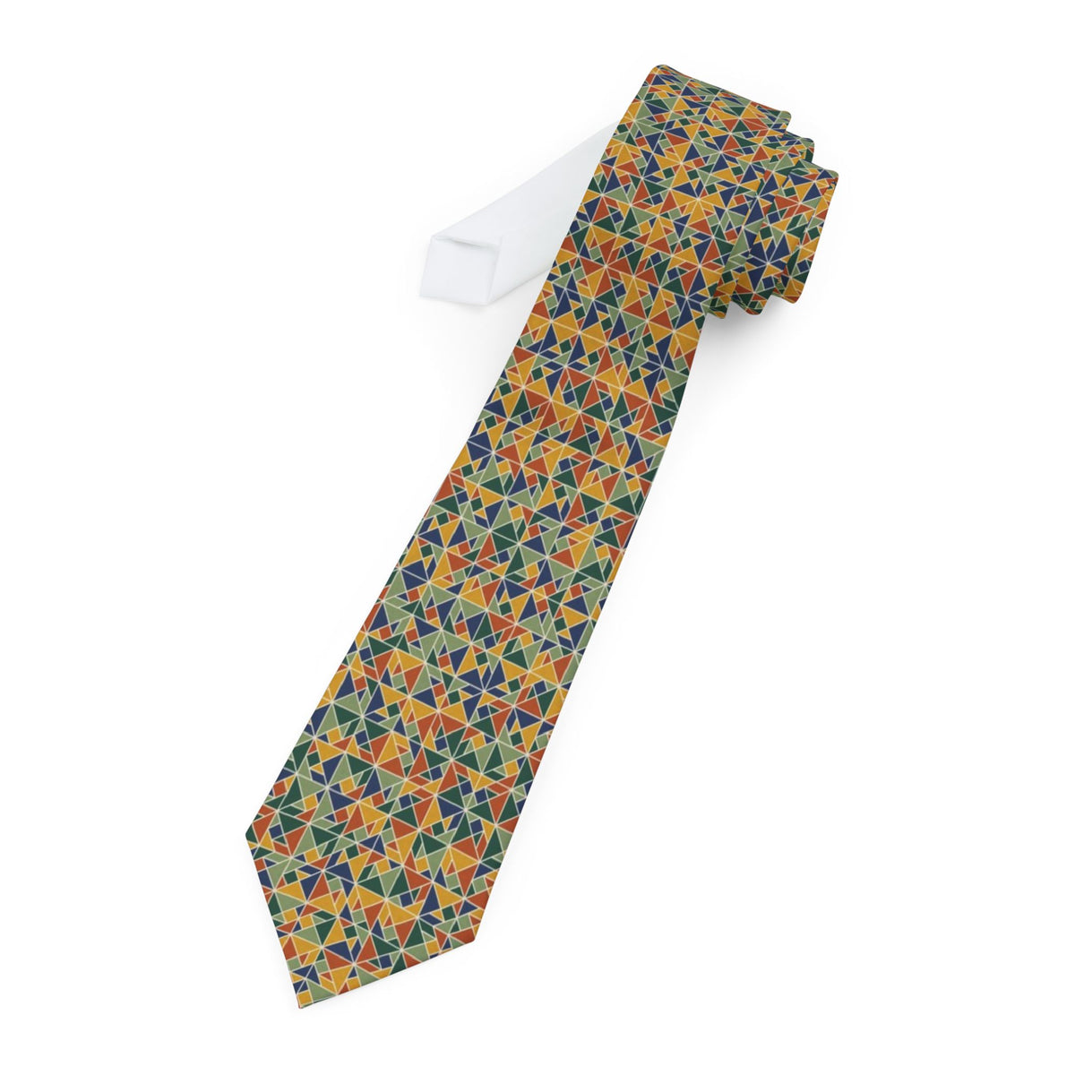 Tott Satin Edition - Cream & Rust Tangram Tie