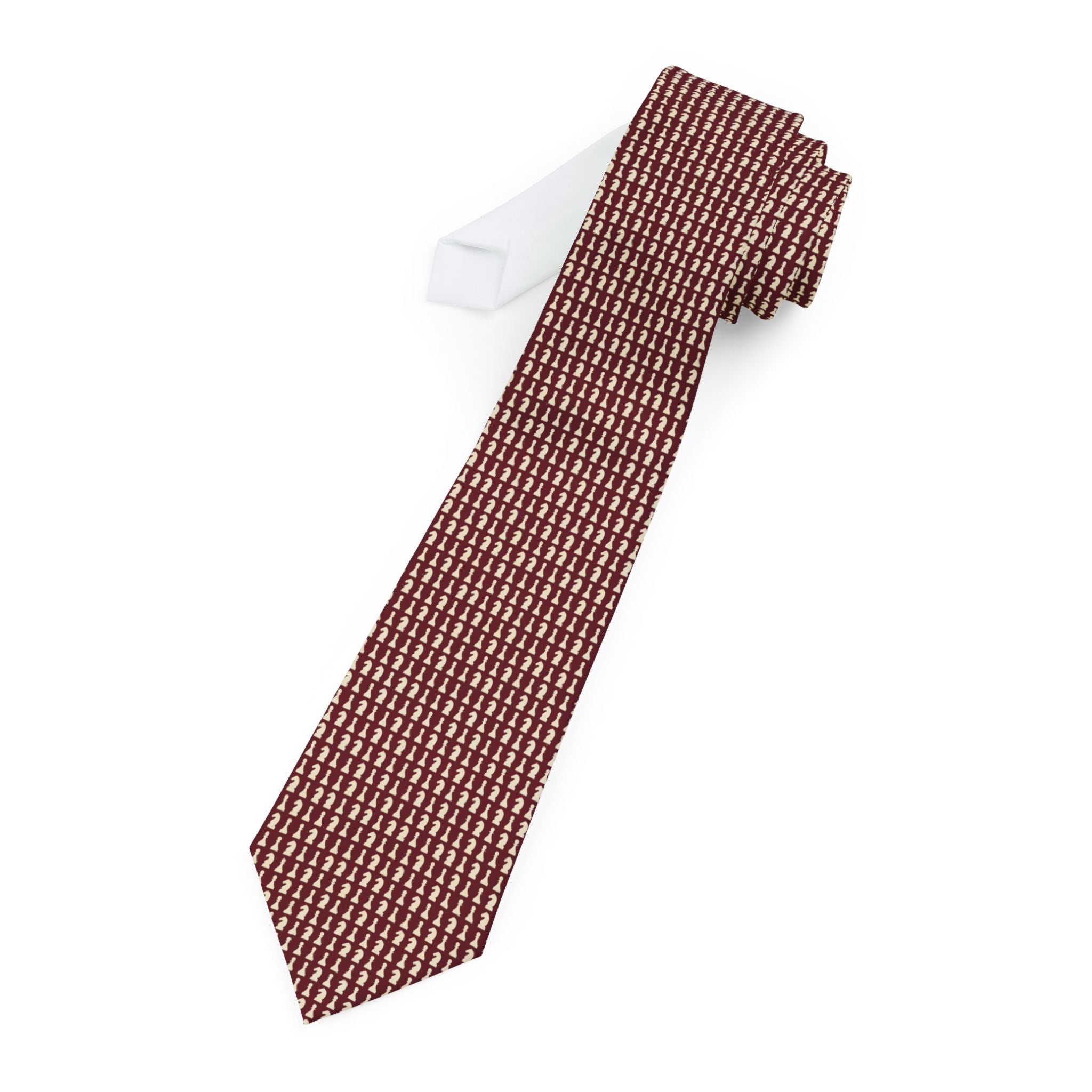 Promiod Talisman Tie - Crimson Ivory Chess Knight
