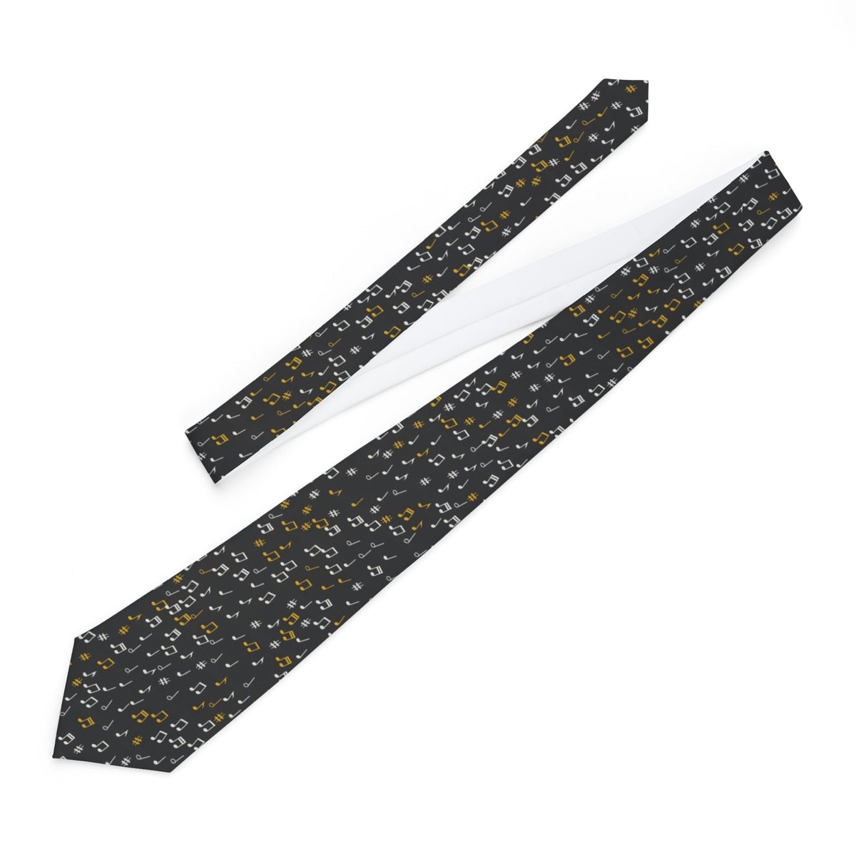 Bjelke Satin Edition - Black & Gold Music Note Tie