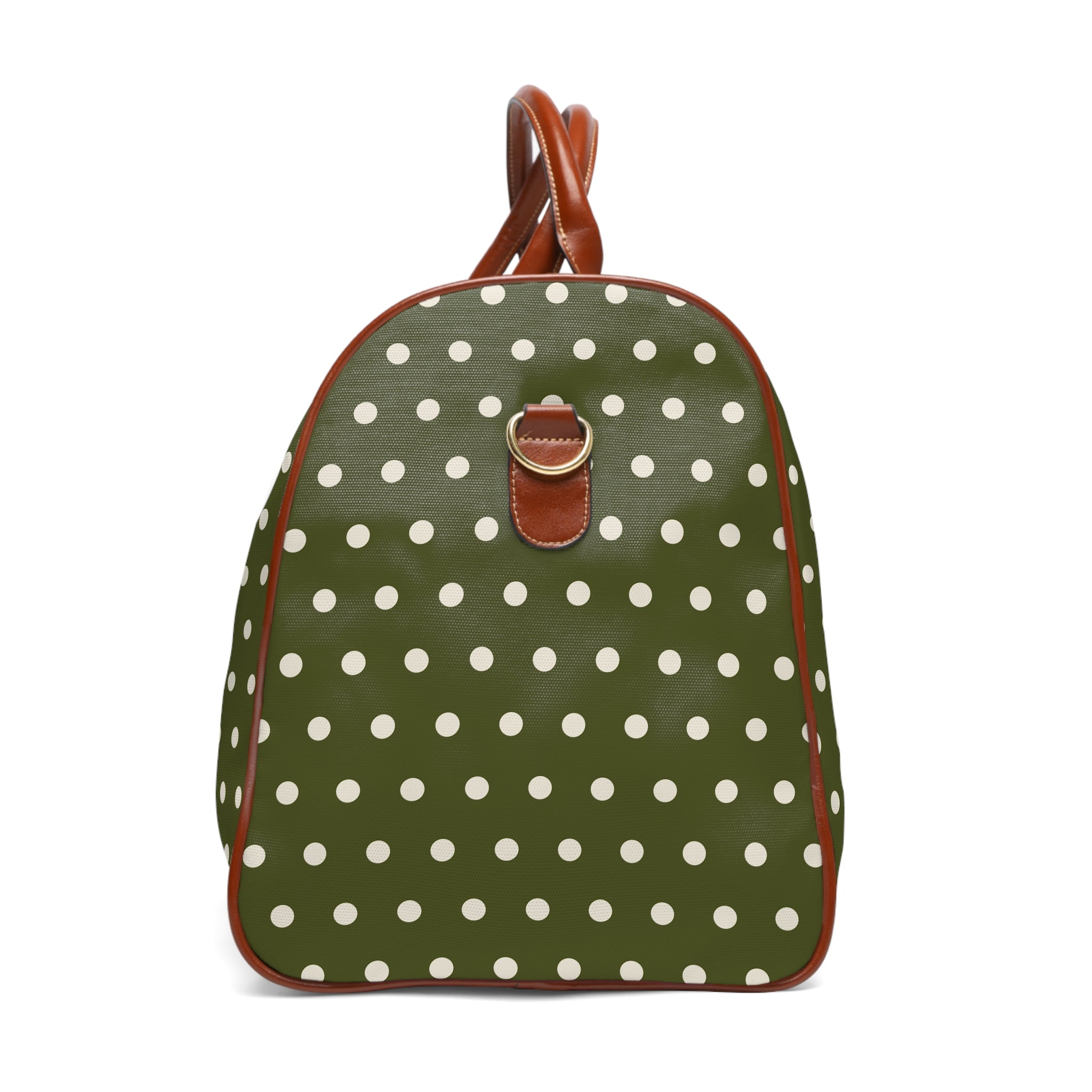 Gubbio - Olive Cream Polka Dot Travel Bag