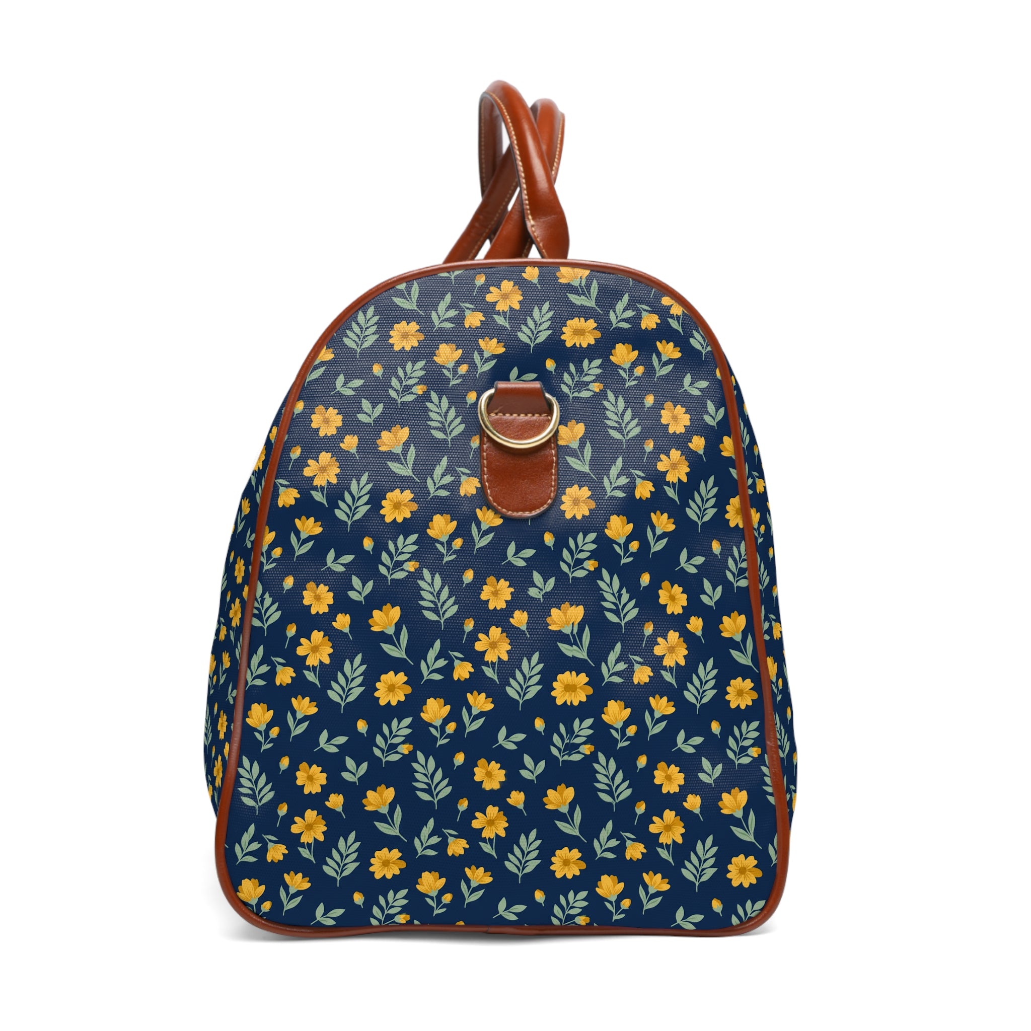 Loches - Navy Gold Wildflower Travel Bag