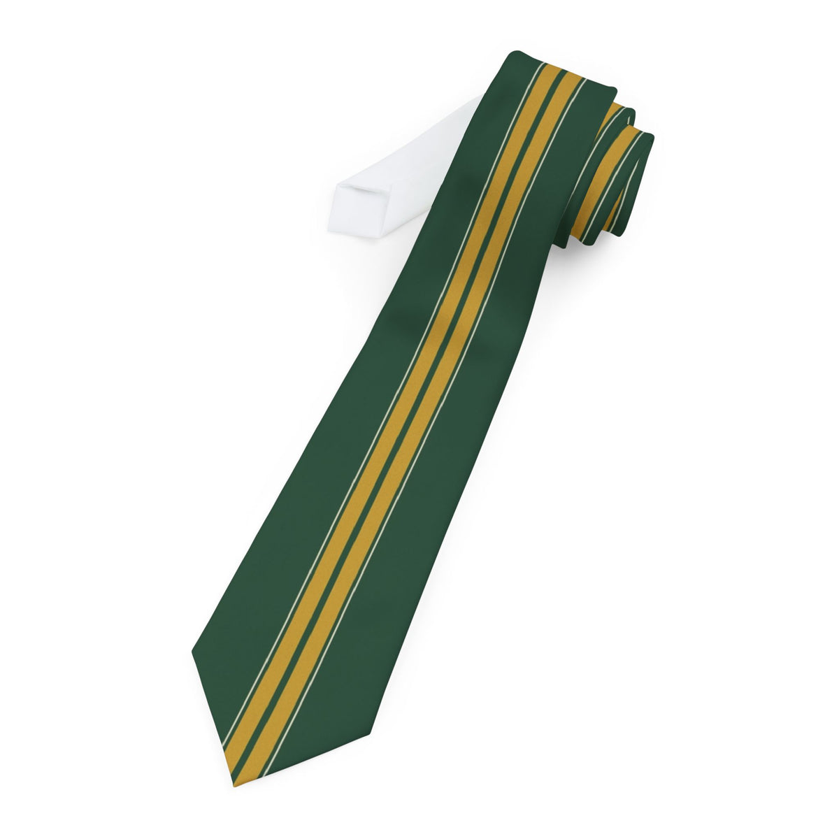Gripenstedt Satin Edition - Racing Green & Gold Rally Stripe Tie