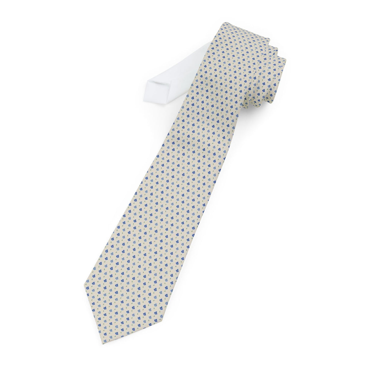 Bubna Satin Edition - Cream & Blue Speedwell Tie