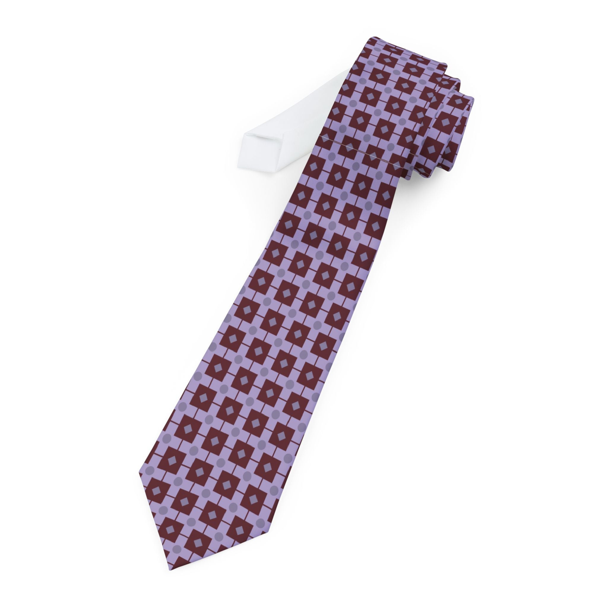 Sarre Talisman Tie - Wine Lavender Byzantine Cross