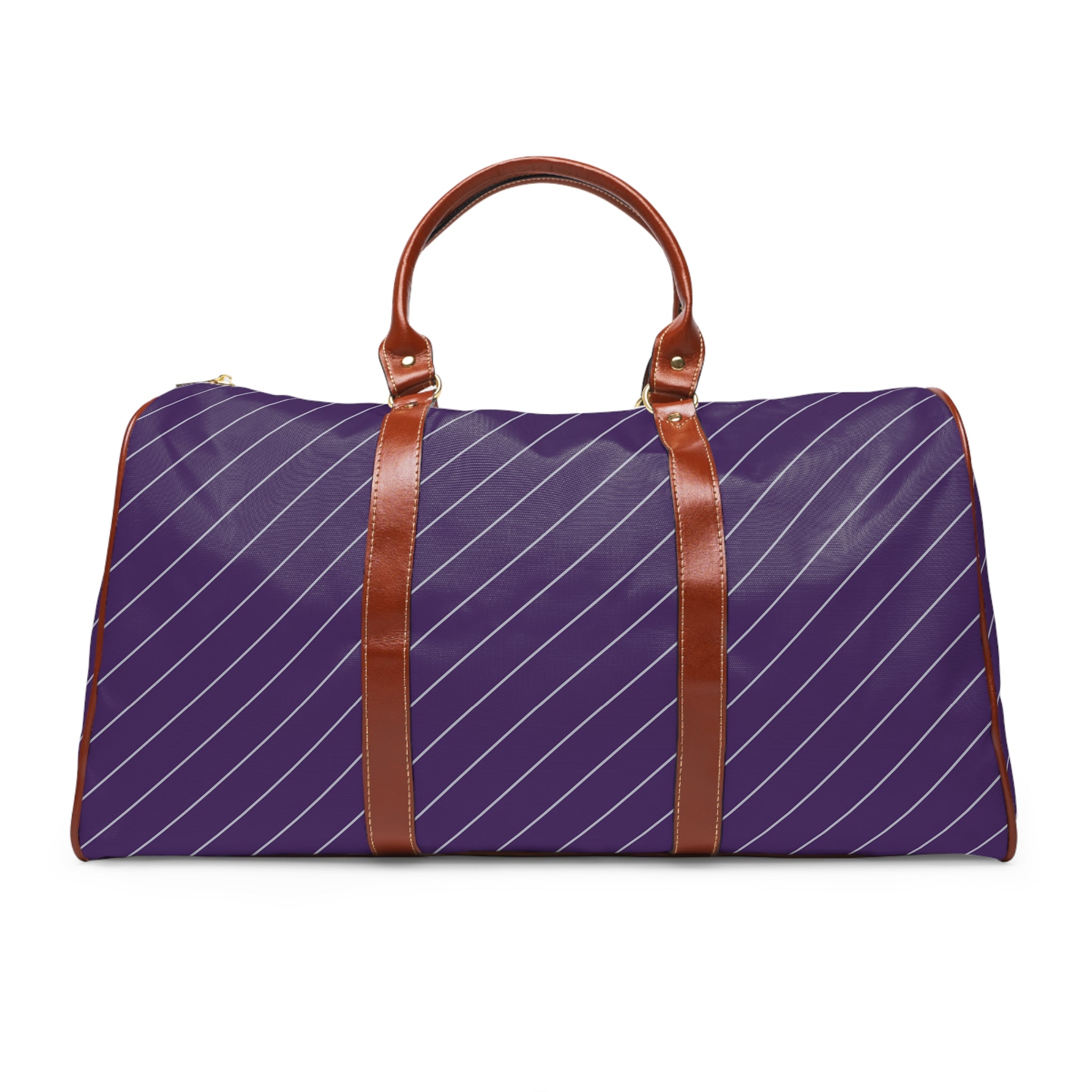 Lantosque - Purple Silver Pencil Stripe Travel Bag