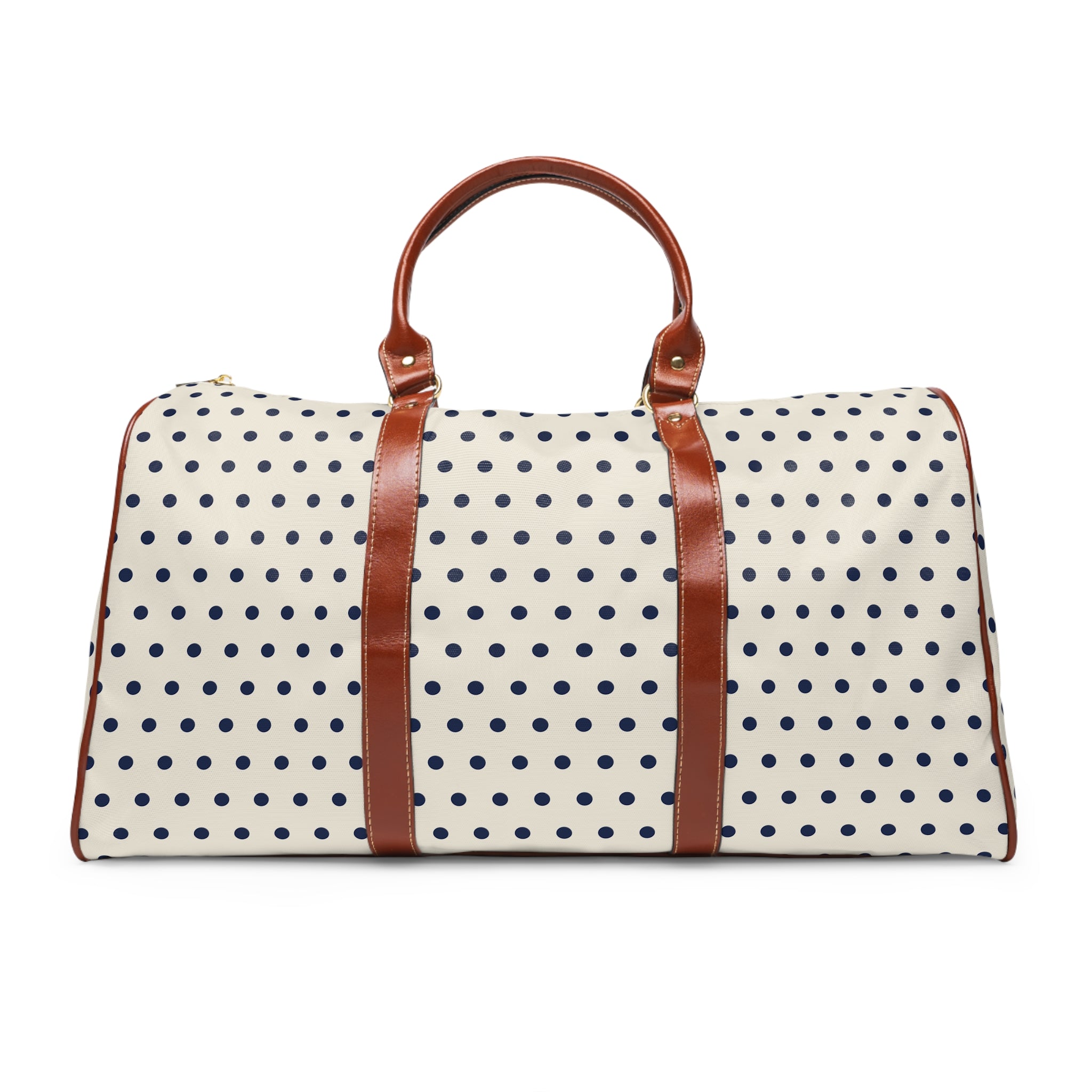 Etretat - Cream Navy Polka Dot Travel Bag