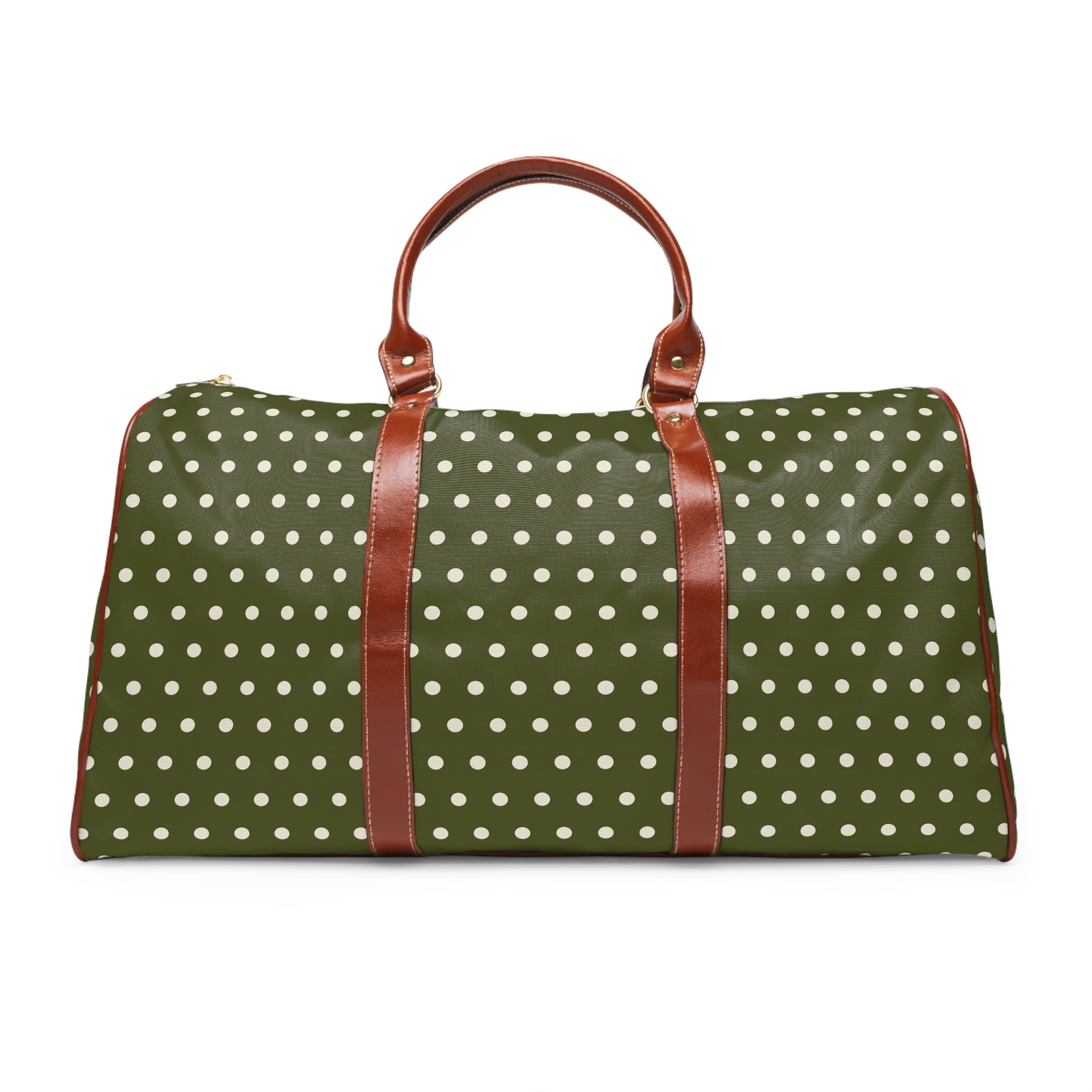 Gubbio - Olive Cream Polka Dot Travel Bag