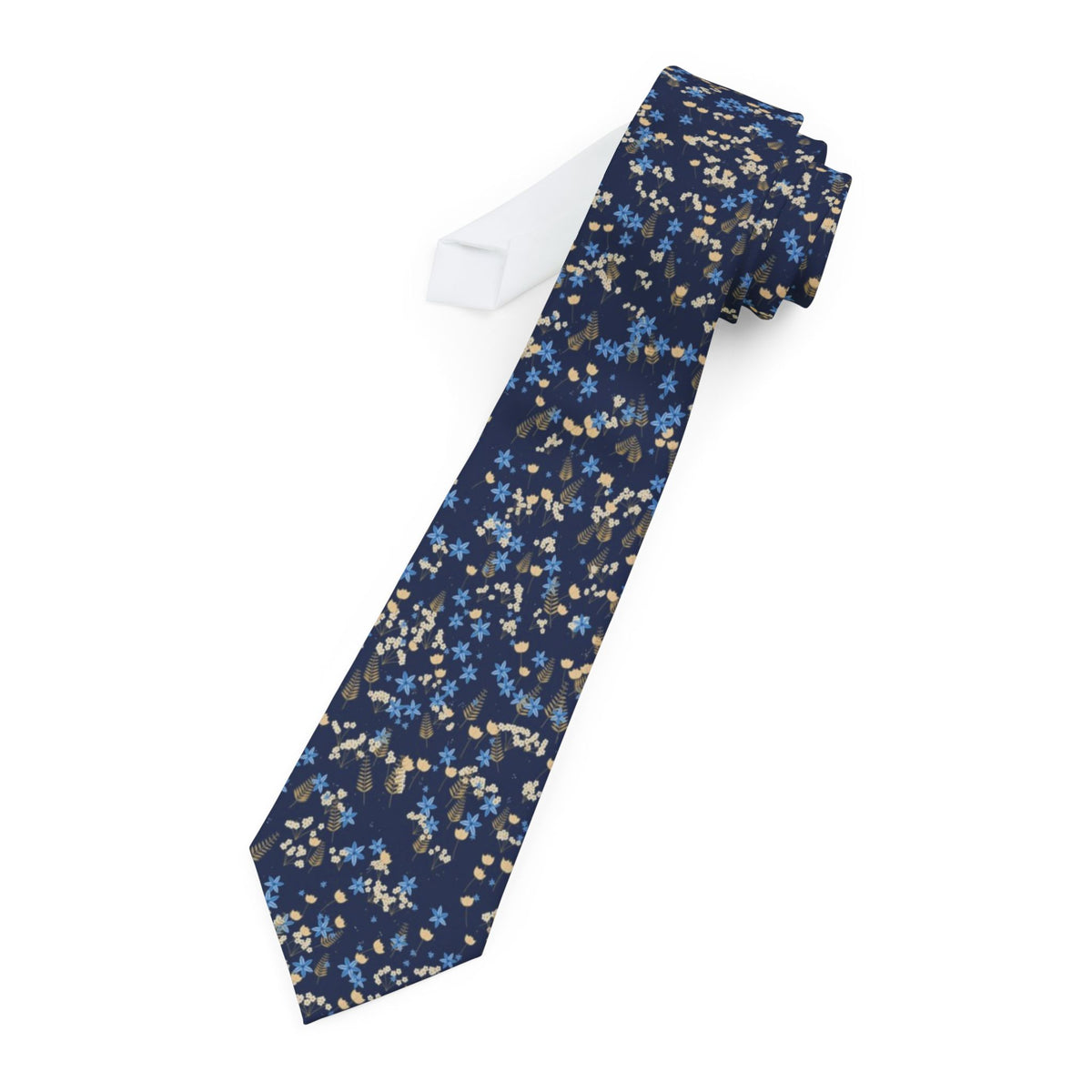 Reventlow Satin Edition - Navy & Sky Wildflower Botanical Tie