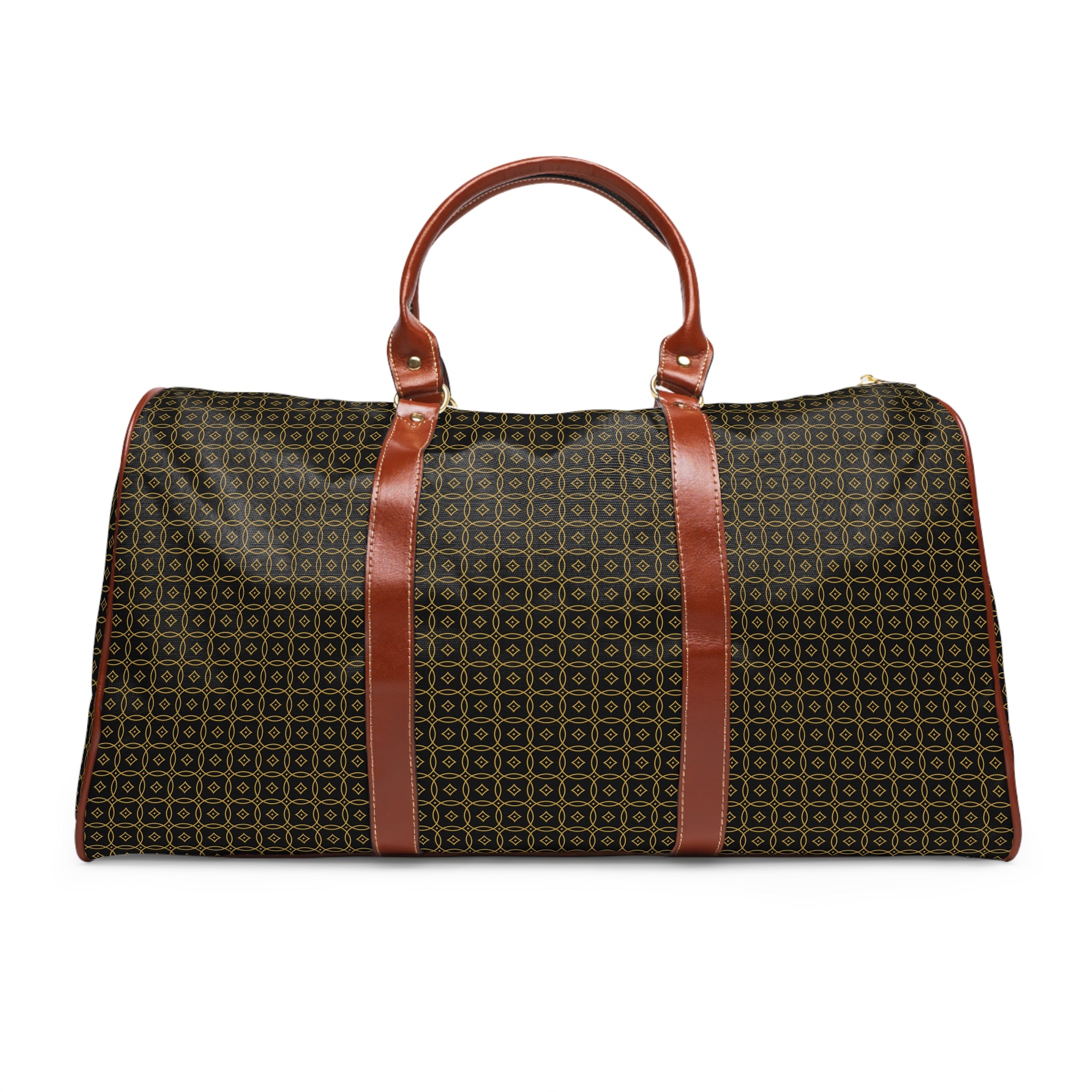 Barcelonnette - Black Gold Circle Trellis Travel Bag