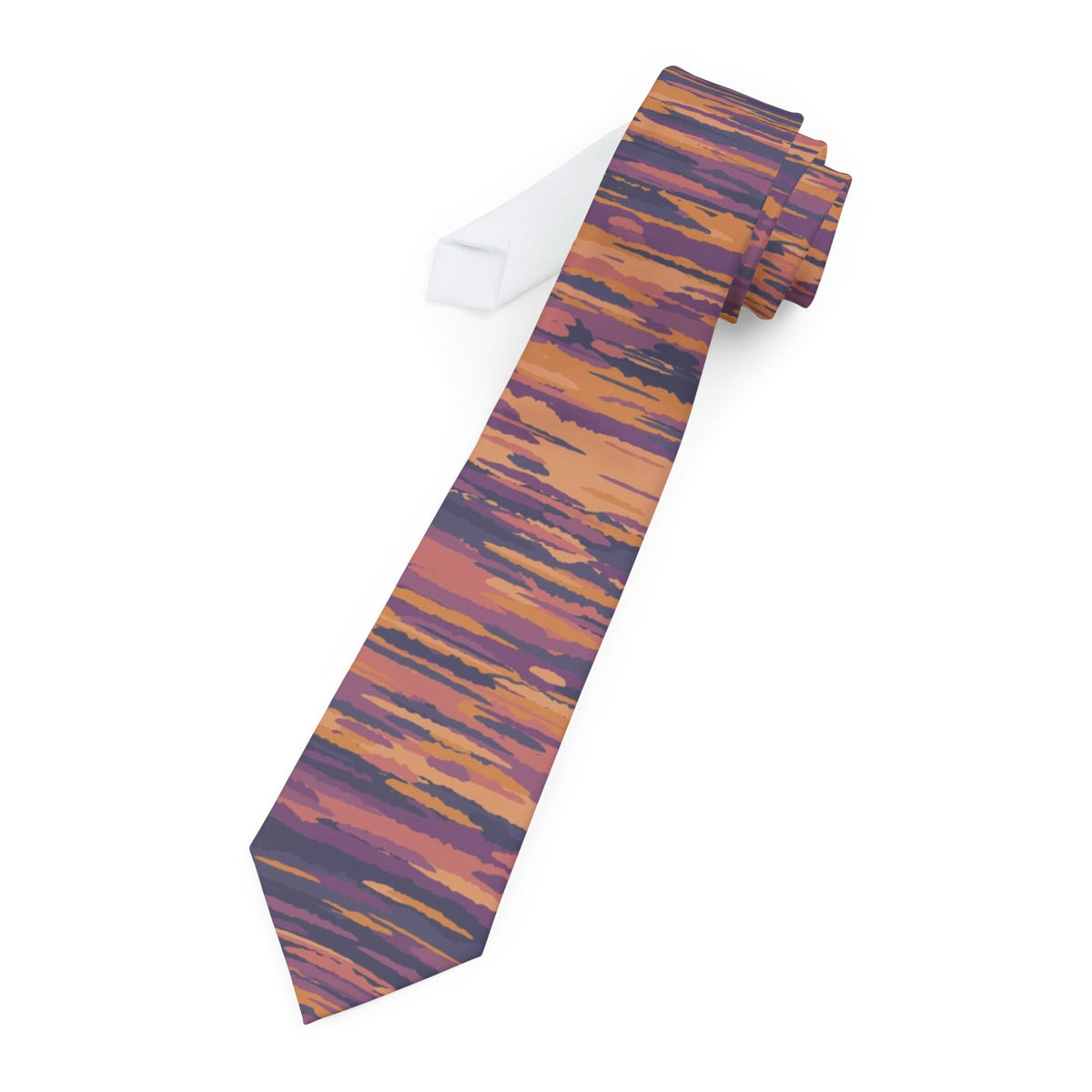 Bernstorff Satin Edition - Dusk Purple & Orange Painted Horizon Tie