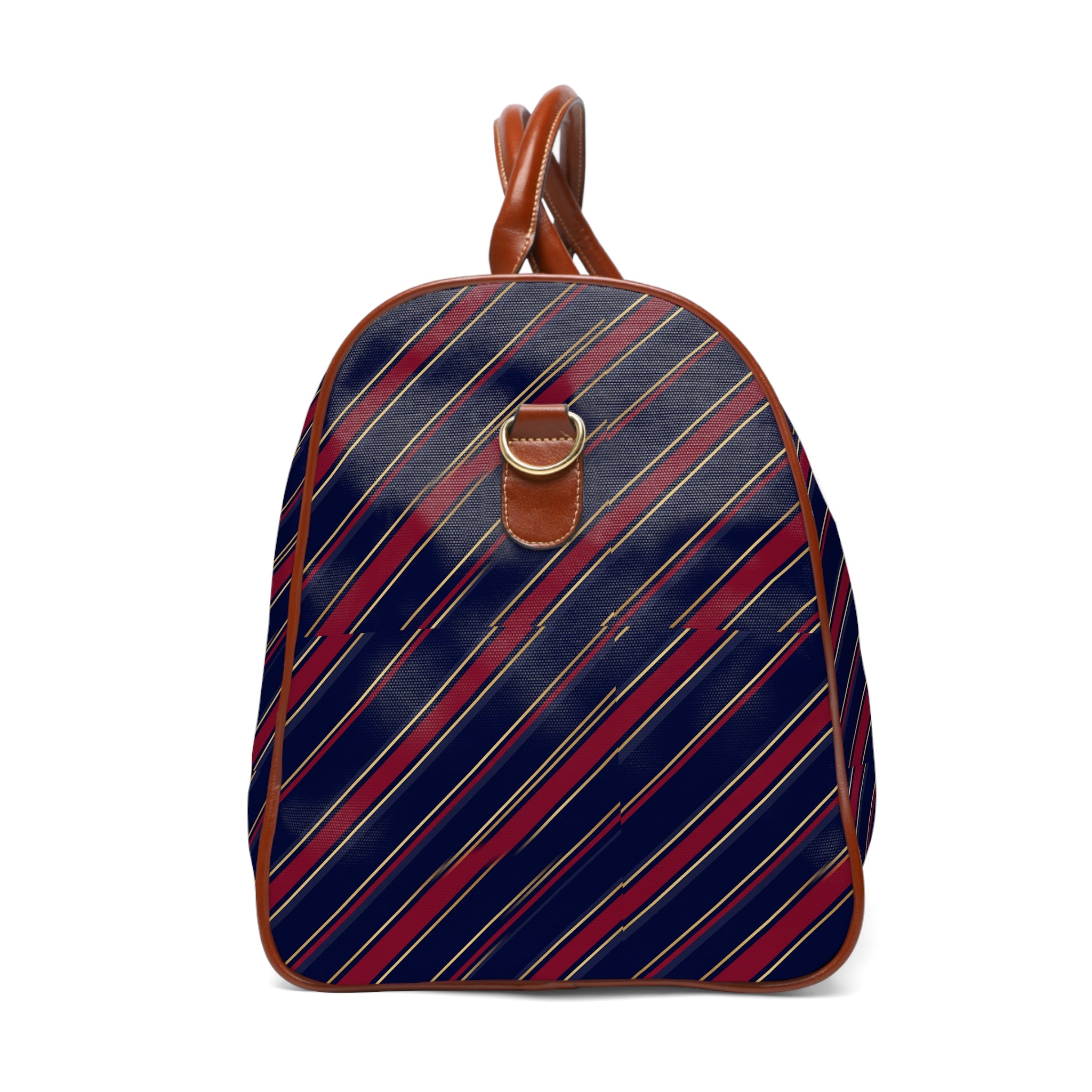 Cormeilles - Navy Burgundy Club Stripe Travel Bag