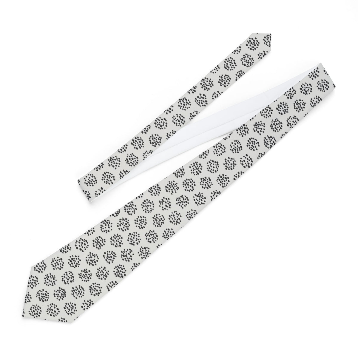 Maillé Satin Edition - Black & White Leopard Dot Tie