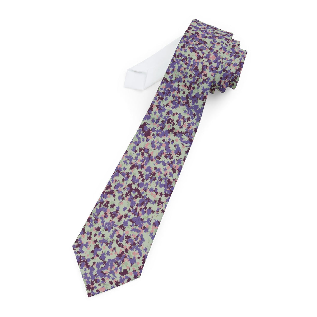 Rantzau Satin Edition - Sage & Plum Painted Blossom Tie