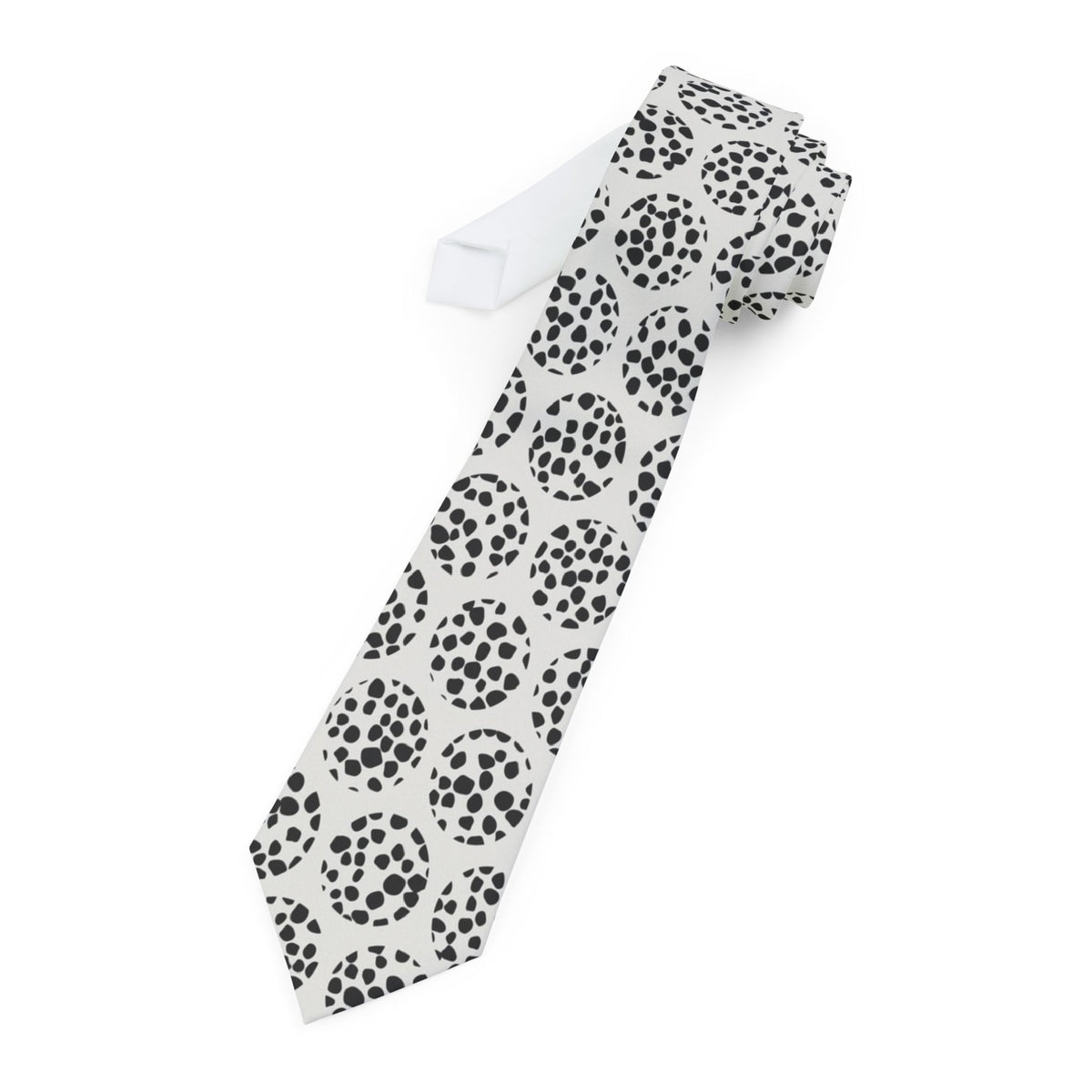 Batthyany Satin Edition - Black & White Leopard Polka Tie