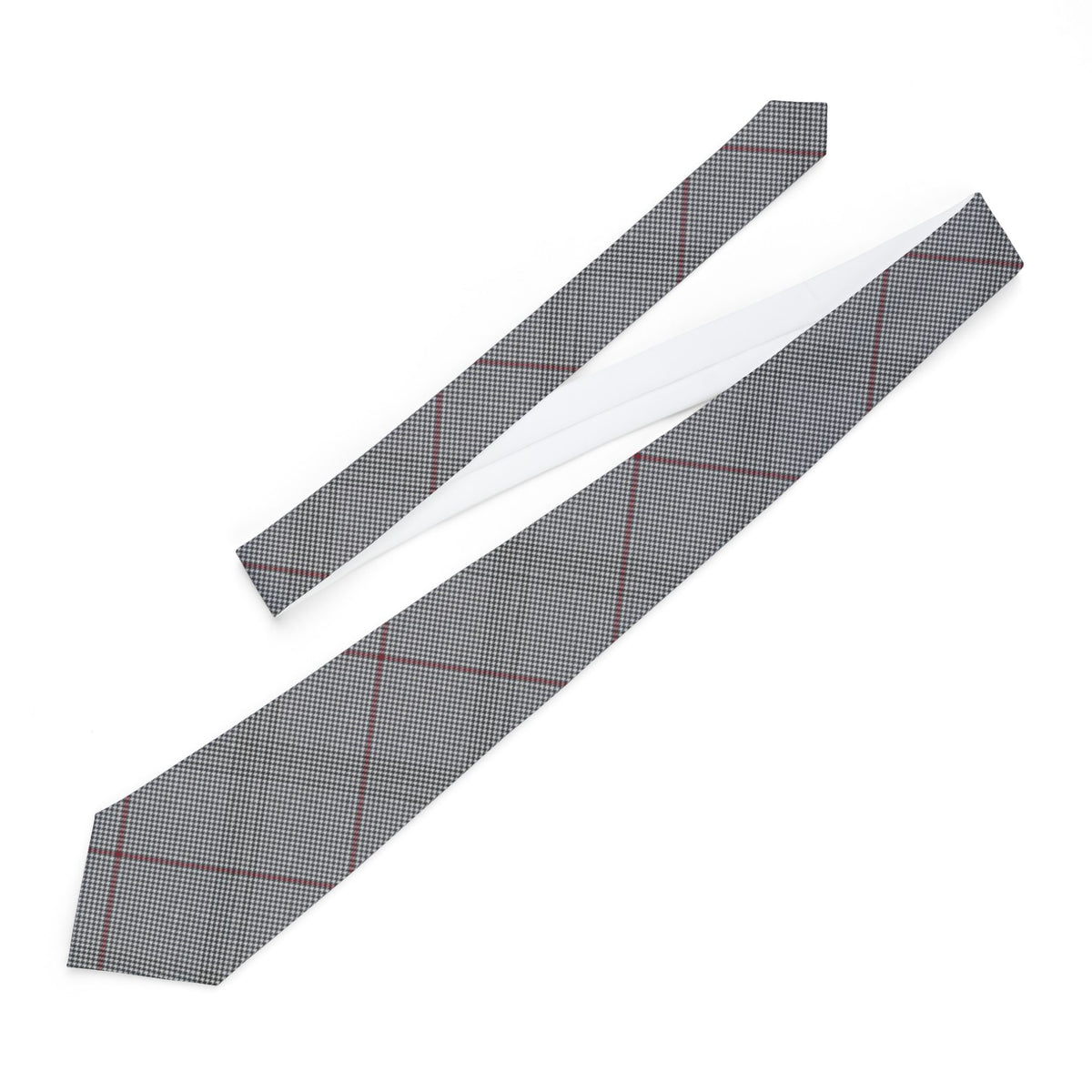 Urquhart Satin Edition - Charcoal & Red Glen Check Tie