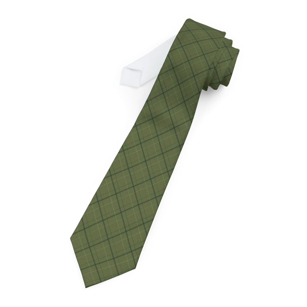 Capece Satin Edition - Olive Heather Plaid Tie