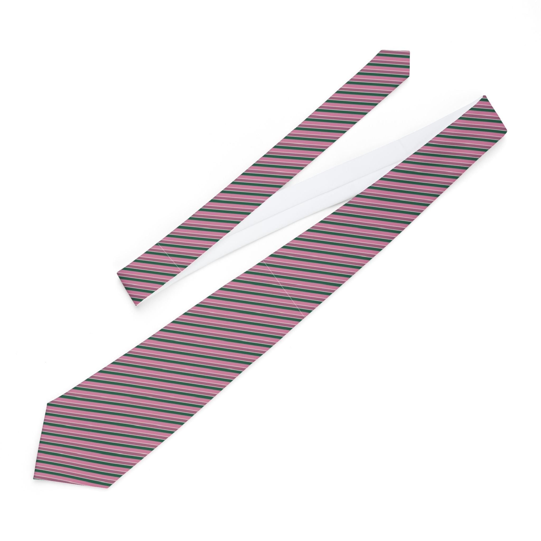 Saint-Oyen Talisman Tie - Emerald Rose Regimental Stripe