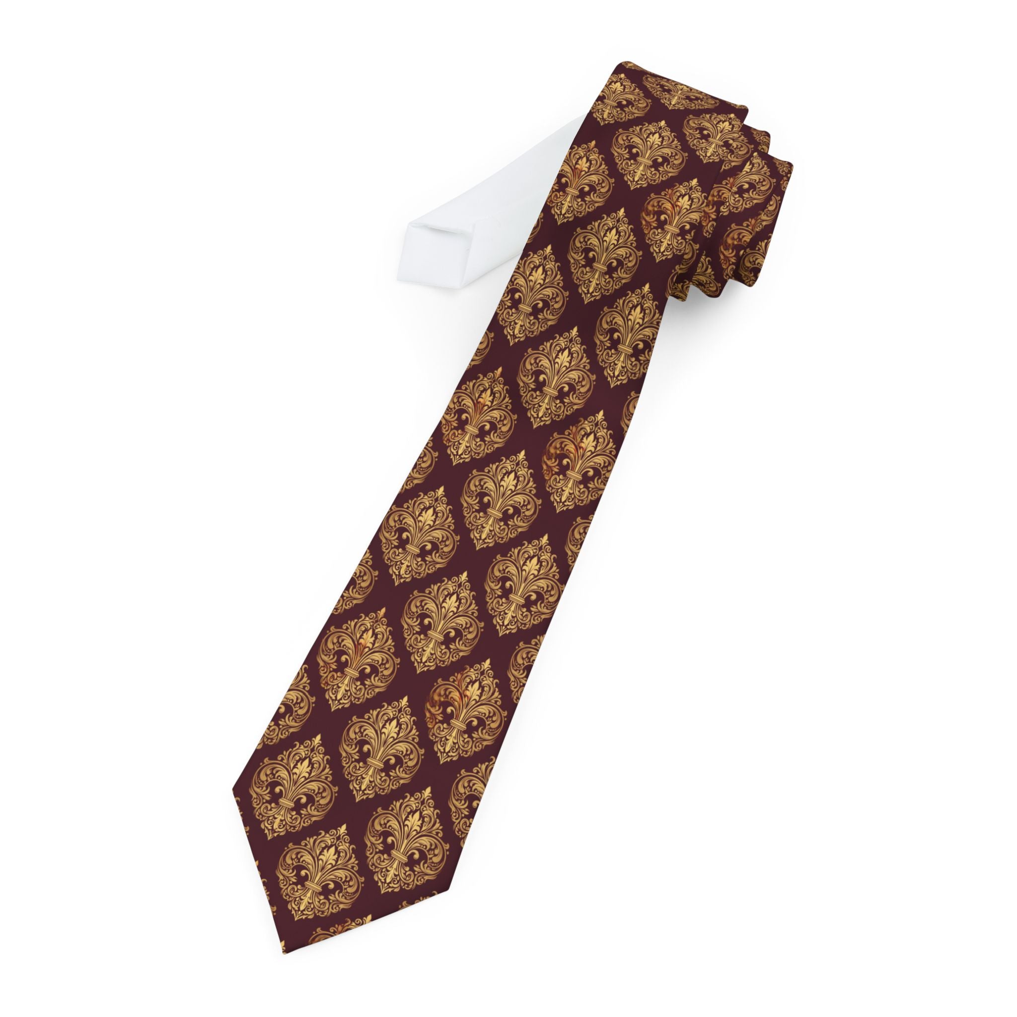 Mallefougasse Talisman Tie - Bordeaux Fleur Damask