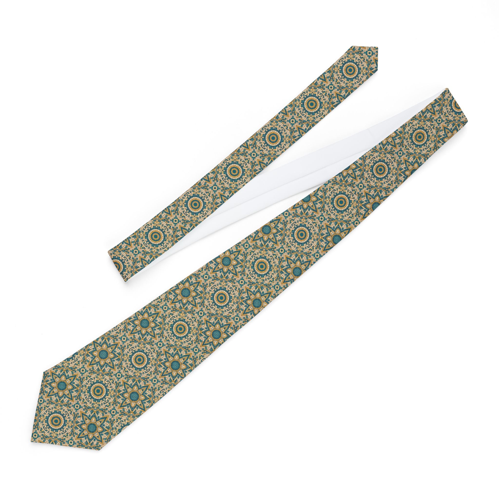 Mayens Talisman Tie - Ravenna Teal Gold Mosaic