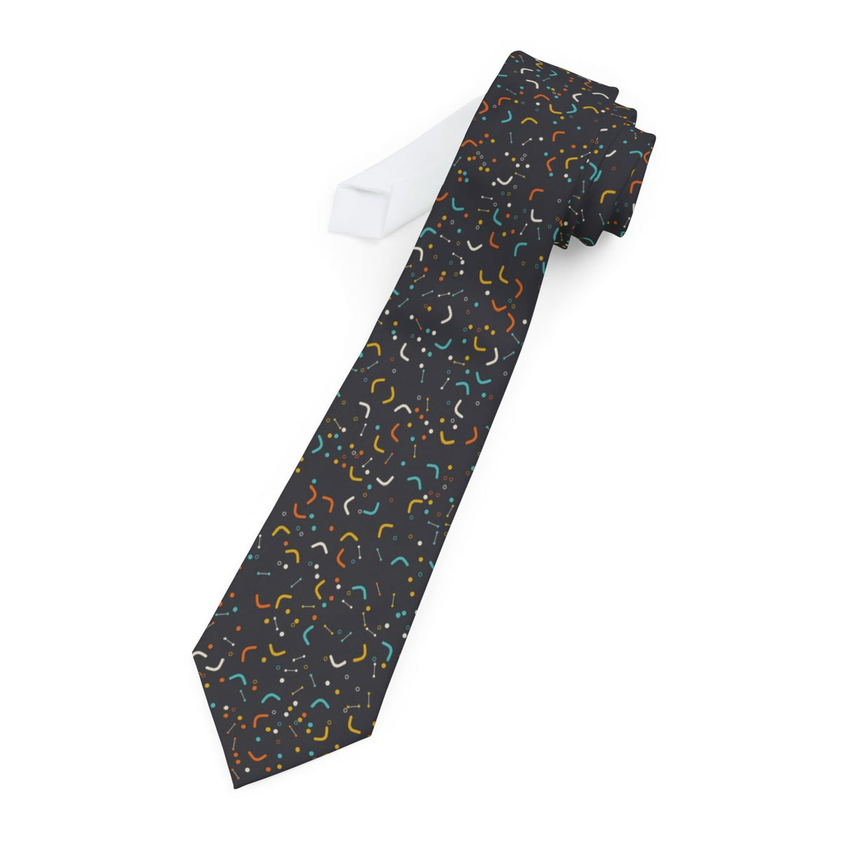 Gersdorff Satin Edition - Charcoal & Orange Boomerang Tie