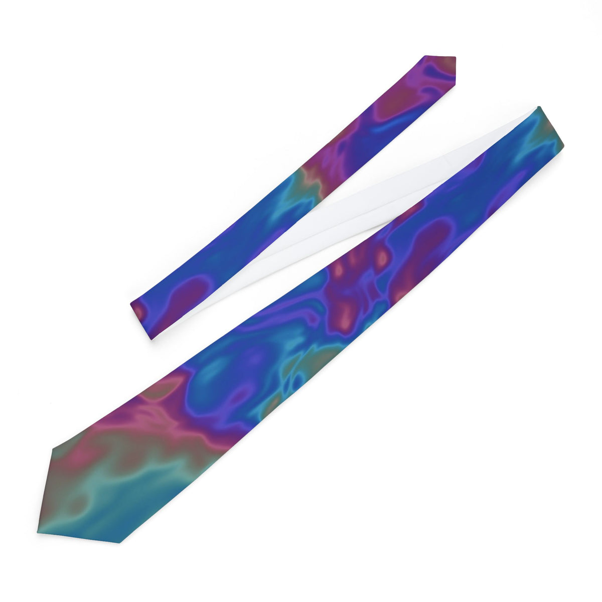 Wachtmeister Satin Edition - Cobalt & Violet Iridescent Swirl Tie