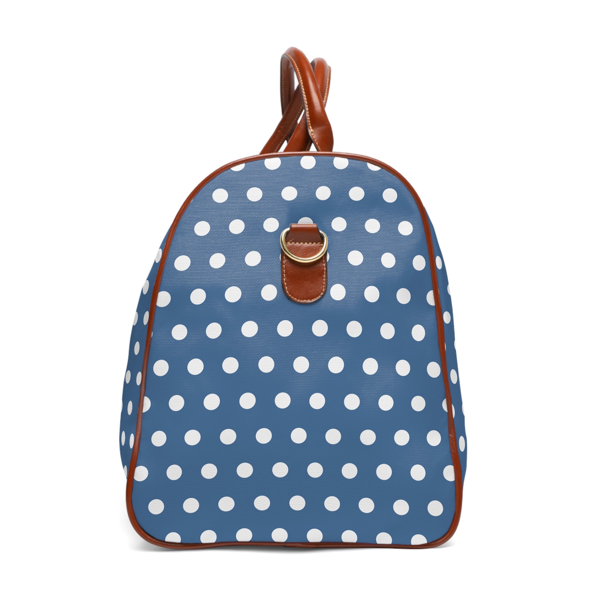 Honfleur - Steel Blue White Polka Dot Travel Bag