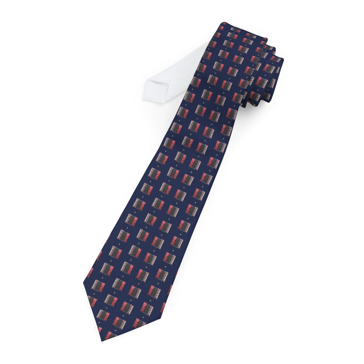 Szechenyi Satin Edition - Navy & Red Accordion Tie