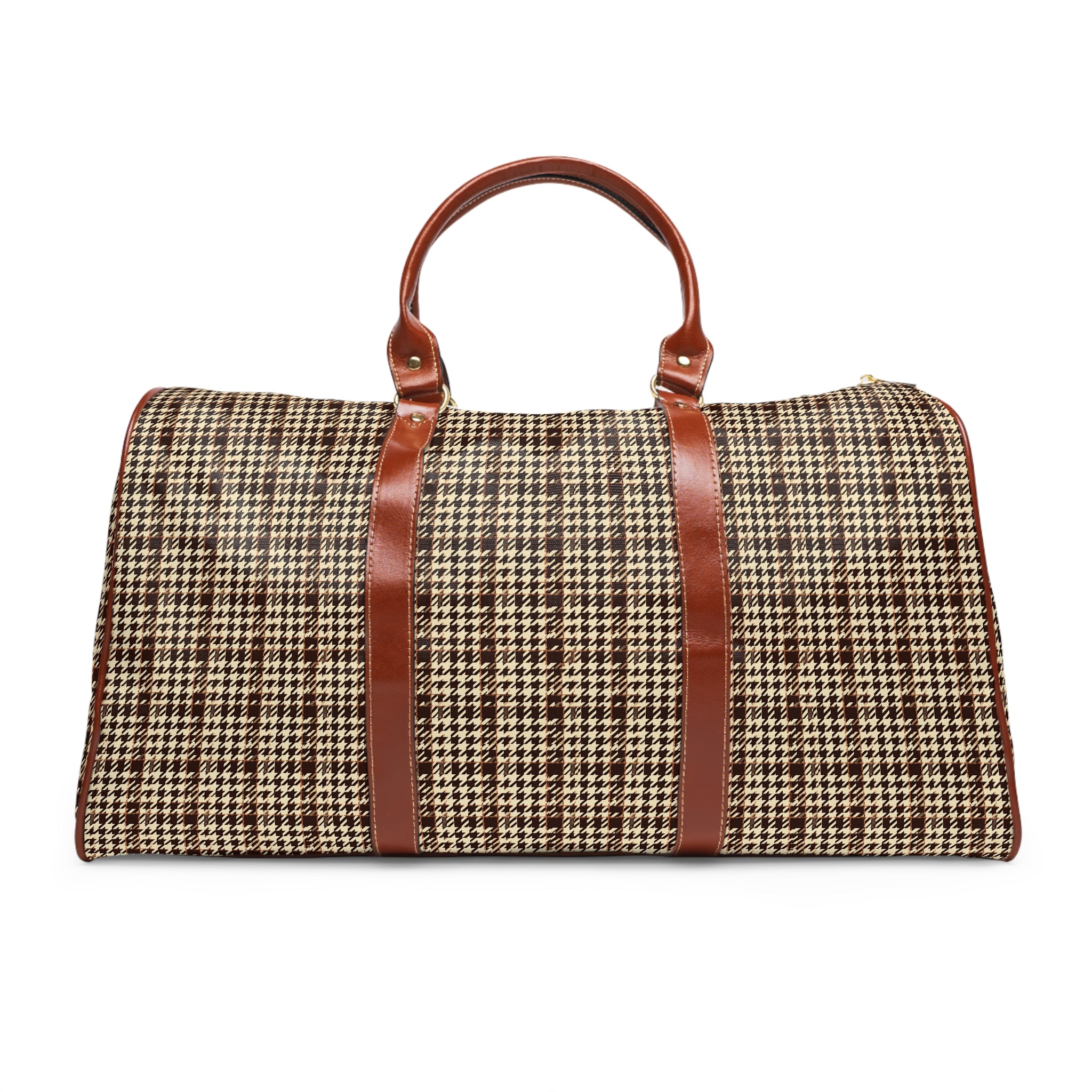 Sorrelford - Espresso Houndstooth Luxe Travel Bag