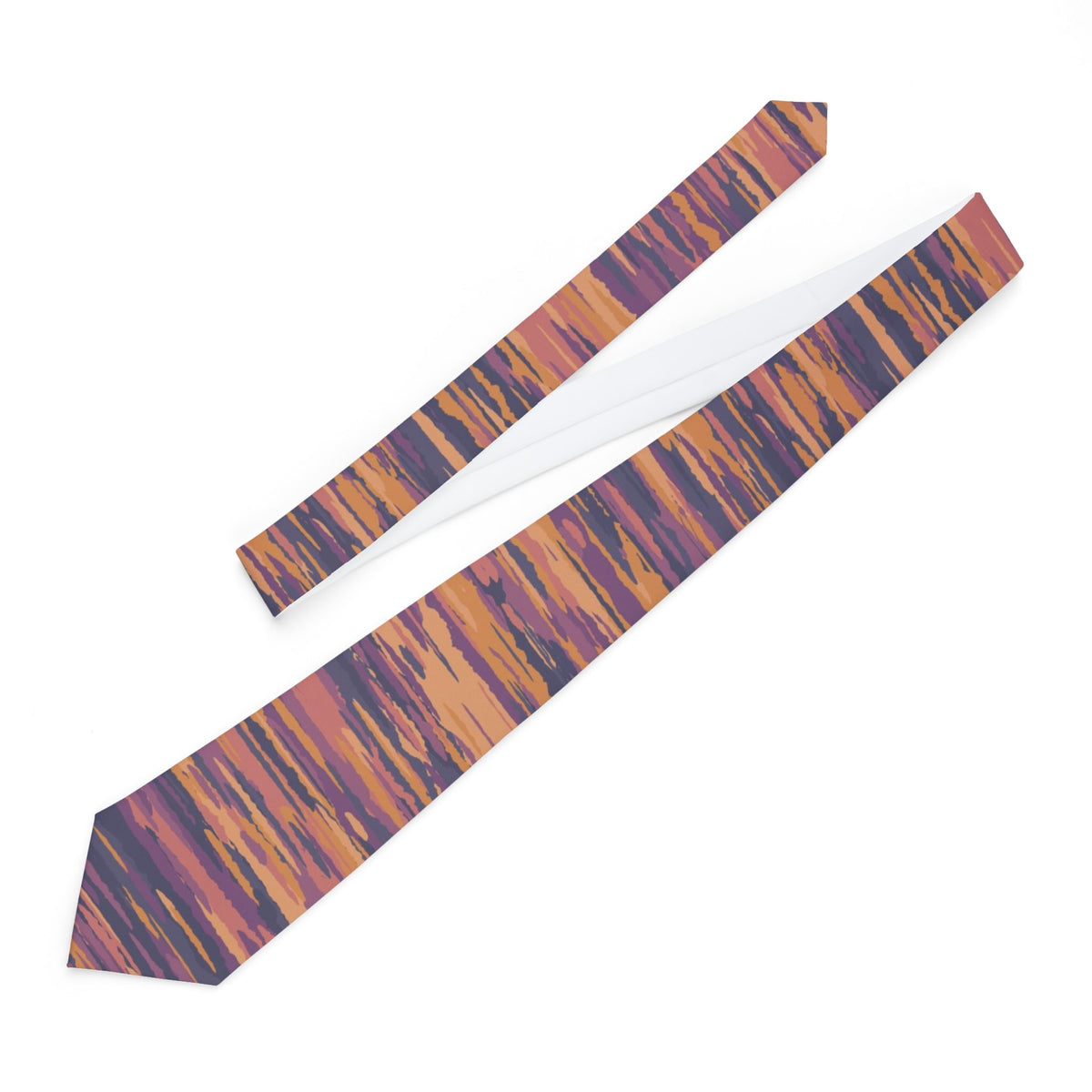 Bernstorff Satin Edition - Dusk Purple & Orange Painted Horizon Tie