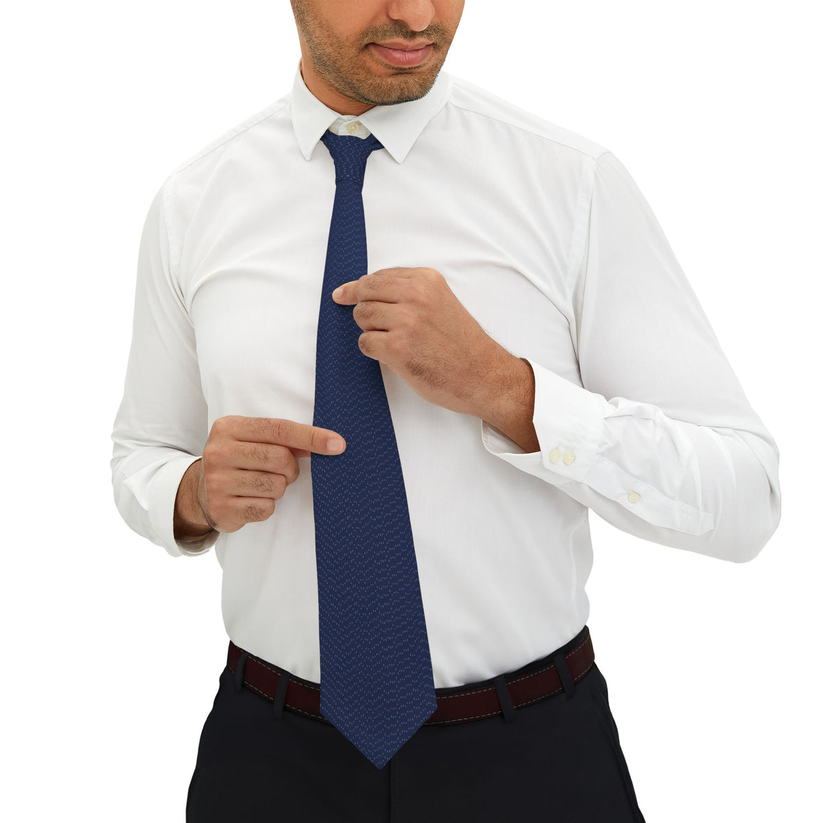 Gresso Talisman Tie - Indigo Rain Dashes